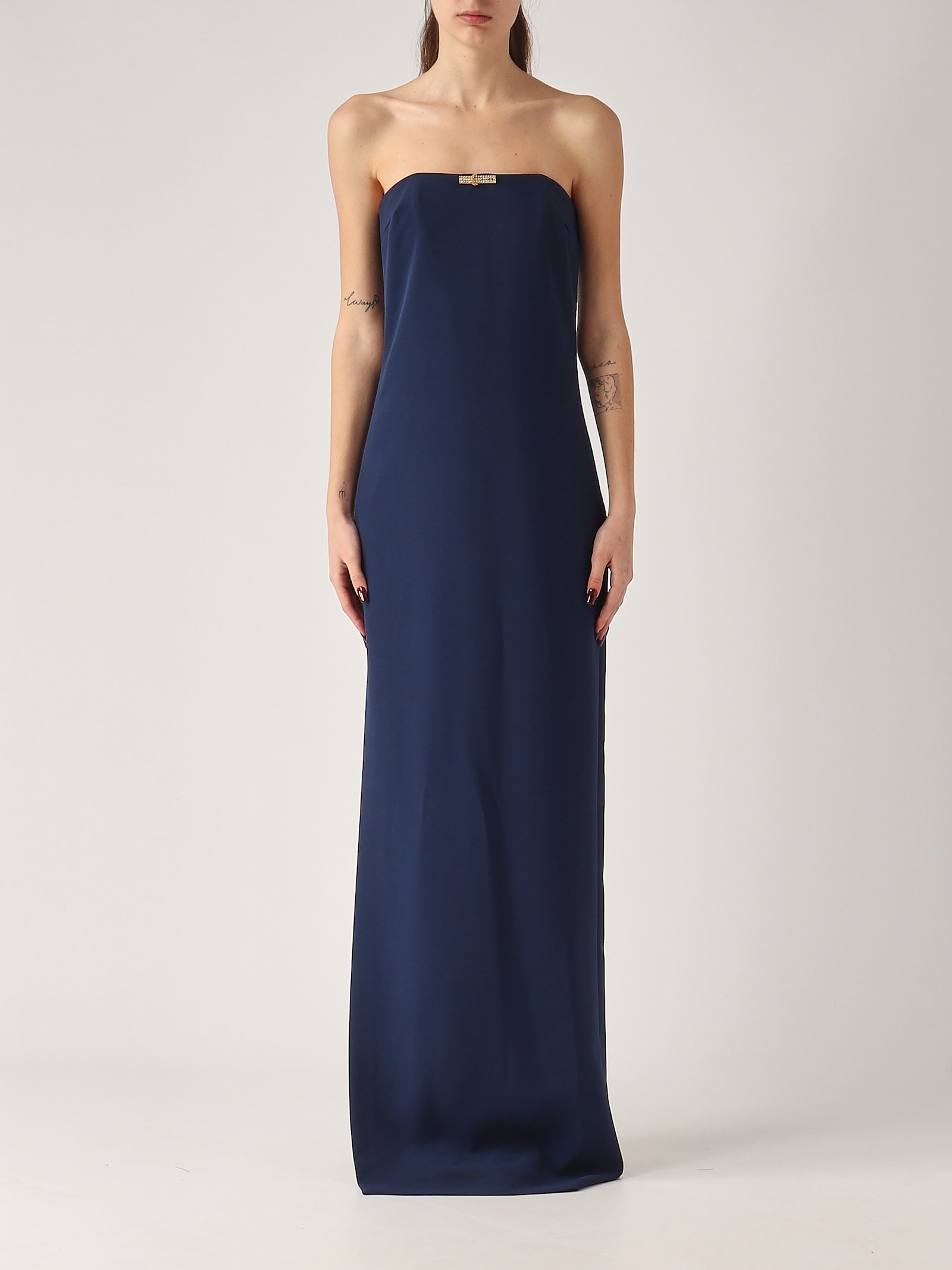 Elisabetta Franchi Red Carpet Dress In Sea