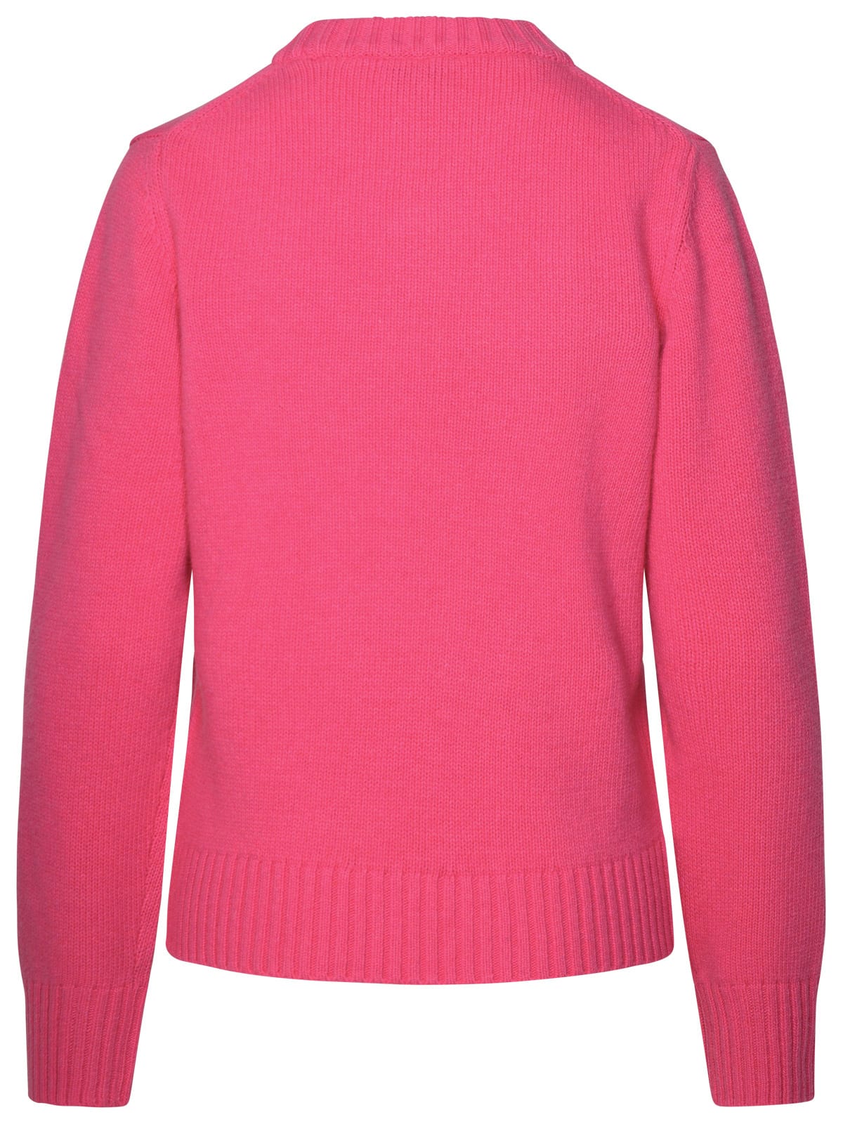 Shop Ganni Fuchsia Wool Blend Sweater In Pink