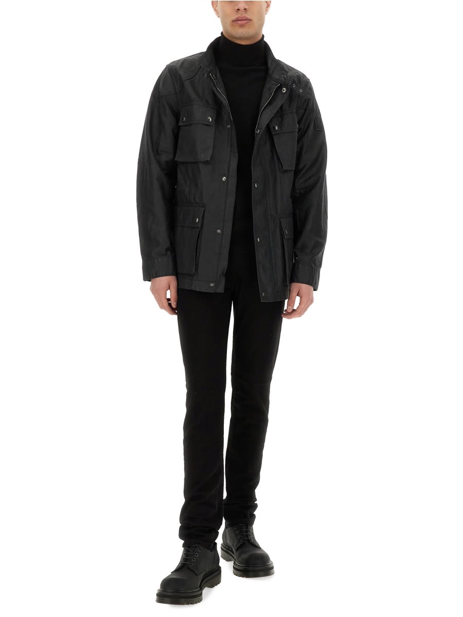 Belstaff Men's Fieldmaster Wax Jacket In Black