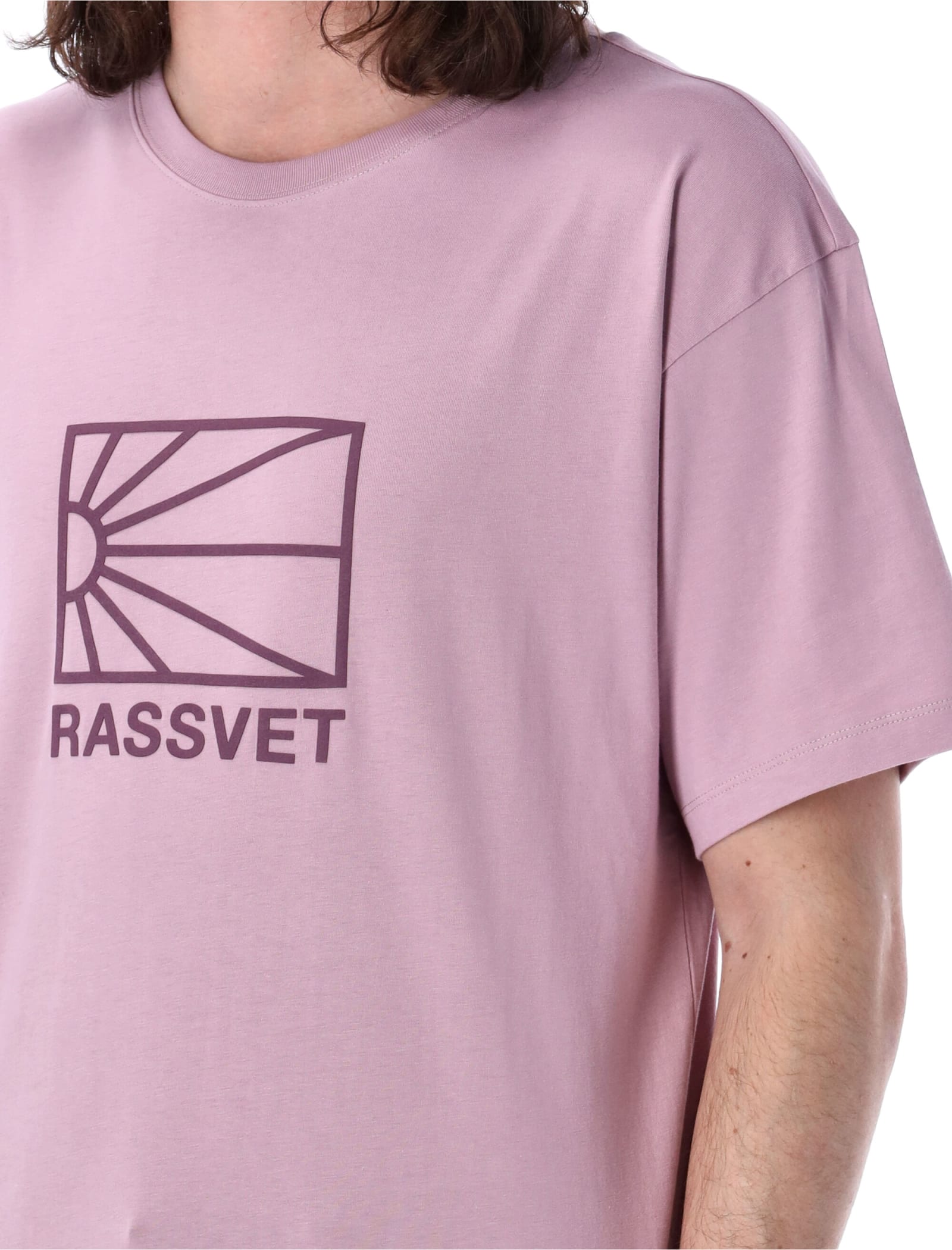 Shop Paccbet Big Logo T-shirt In Pink