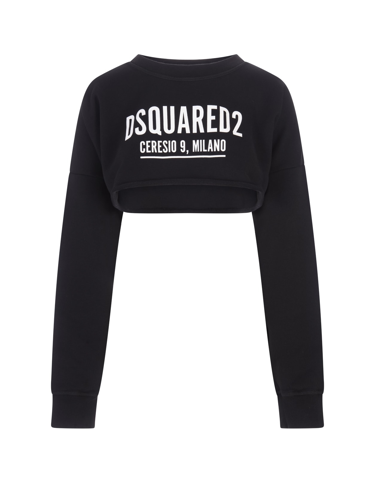 Woman Black dsquared2 Ceresio 9, Milano Cropped Sweatshirt