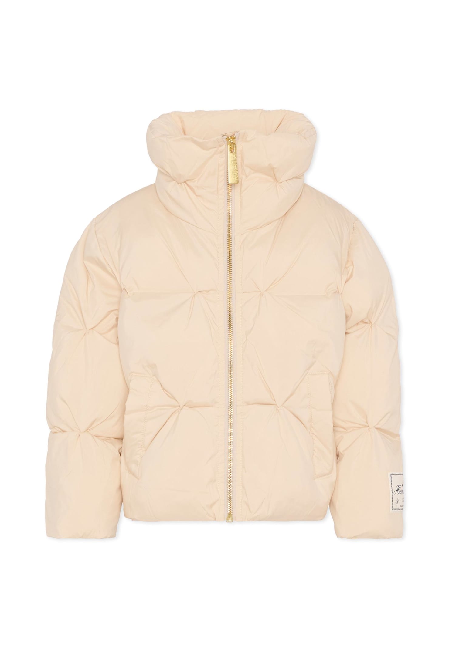 Molo Quilted Funnel Jacket In Neutral