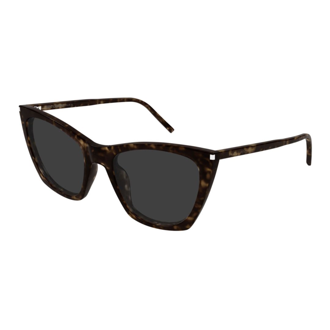 Saint Laurent Sl 214 Kate Thin002-havana-havana-grey In Brown