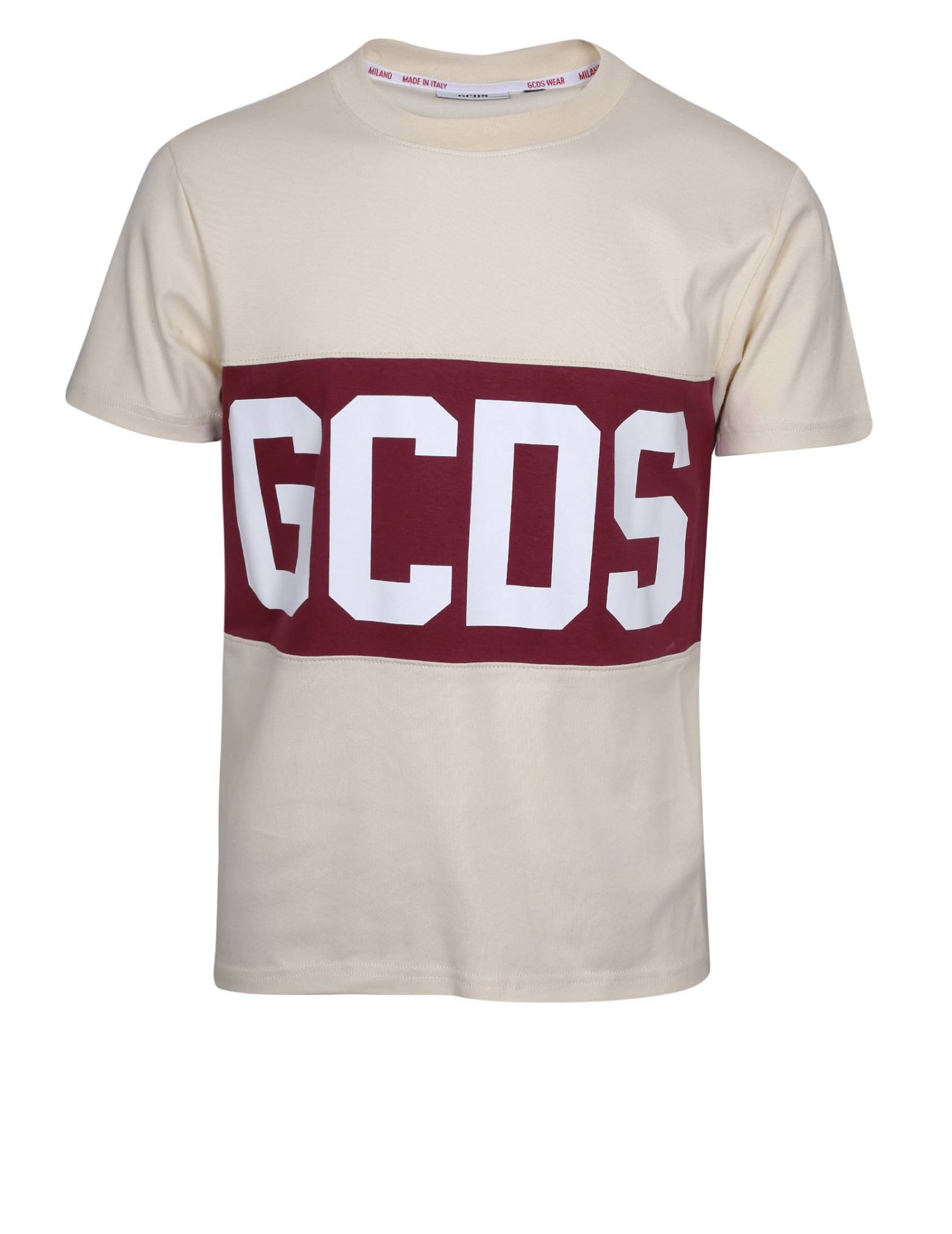 GCDS Cotton T-shirt With Logo Band