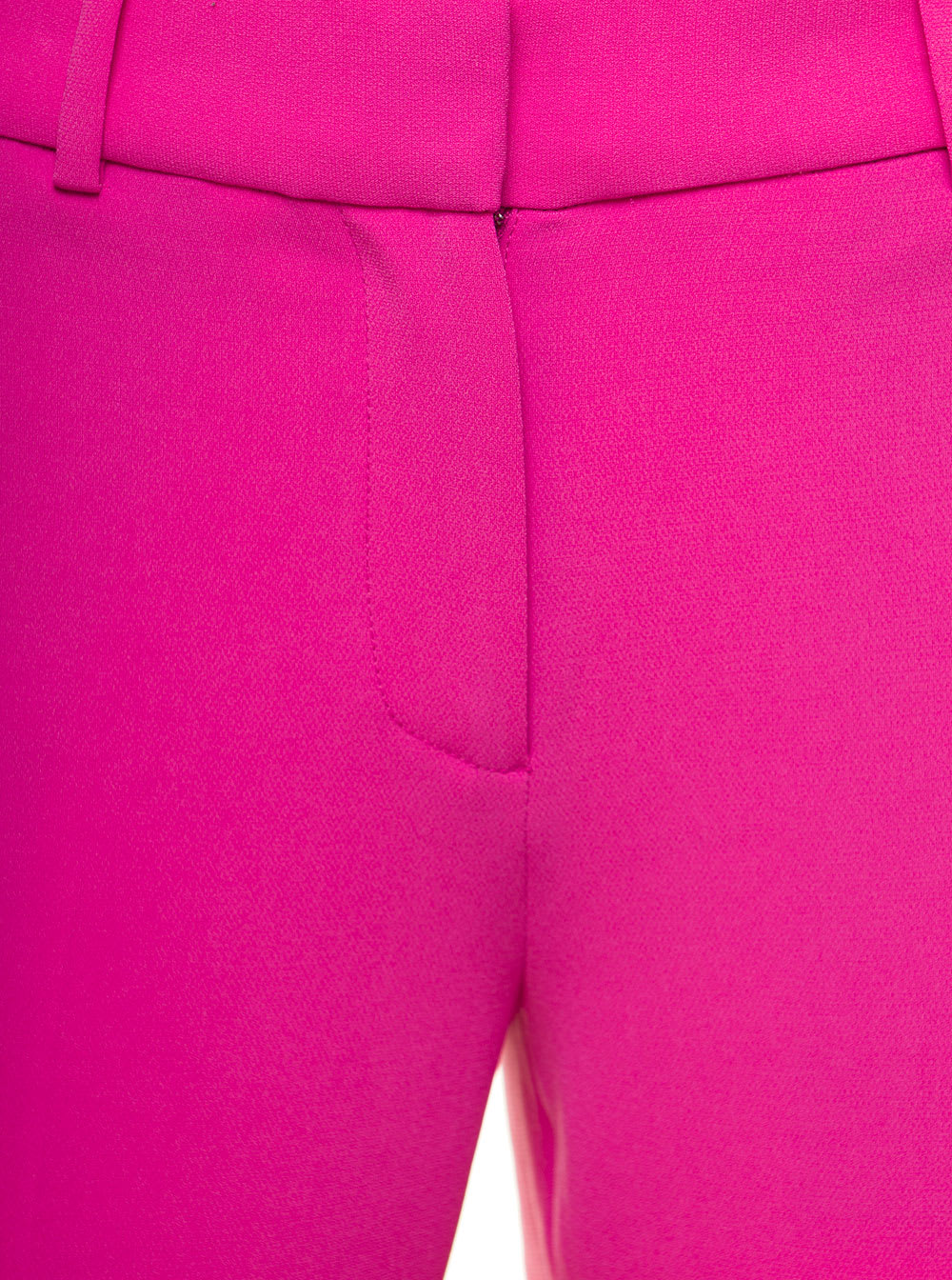 Shop Michael Michael Kors Fuchsia Slim Pants With Belt Loops In Acetate Blend M Michael Kors In Pink