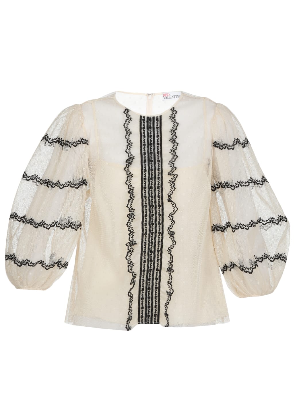 RED Valentino Tulle Point Desprit Top