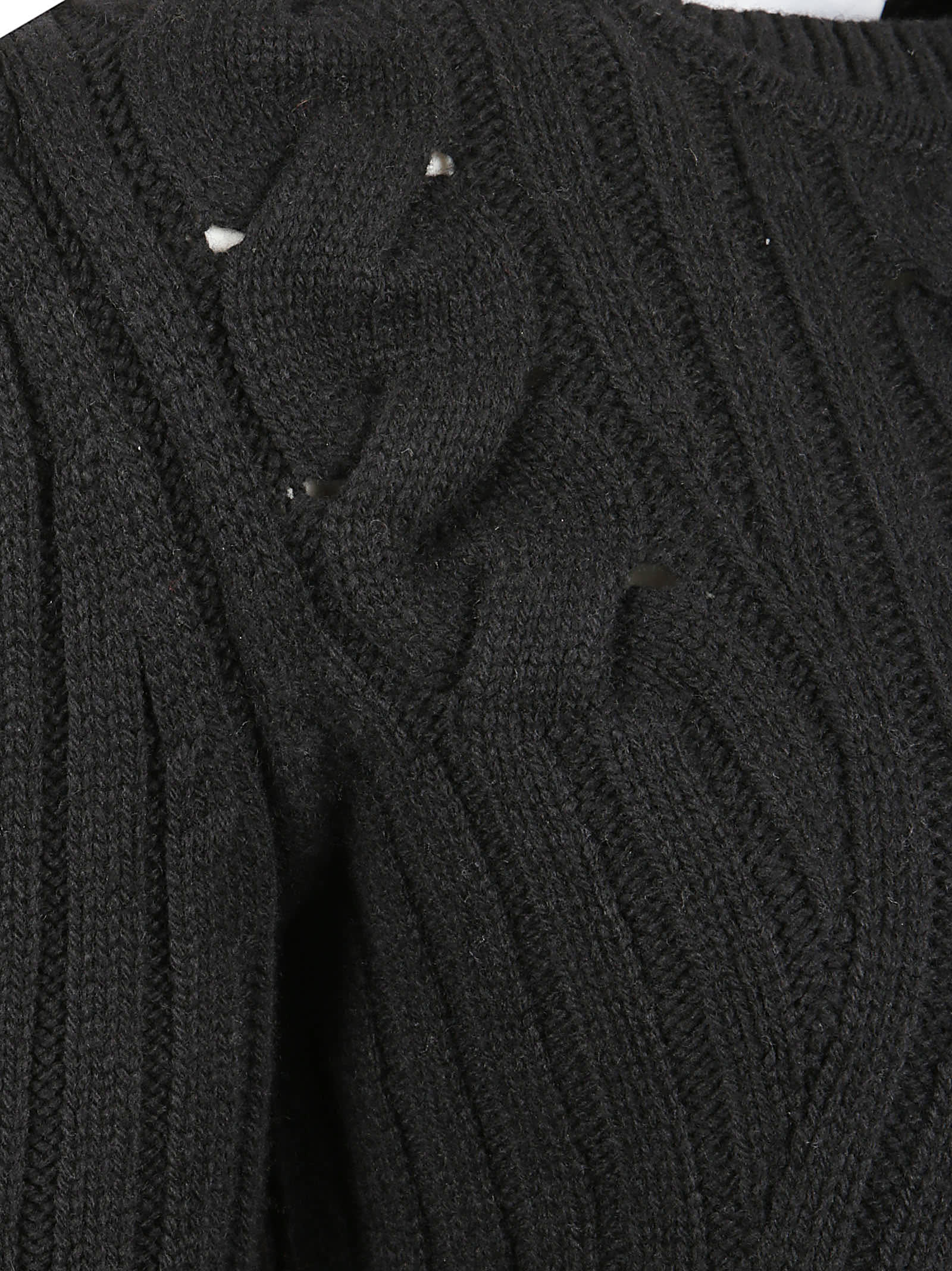 Alexander Mcqueen Cable-knit Wool Sweater In Black