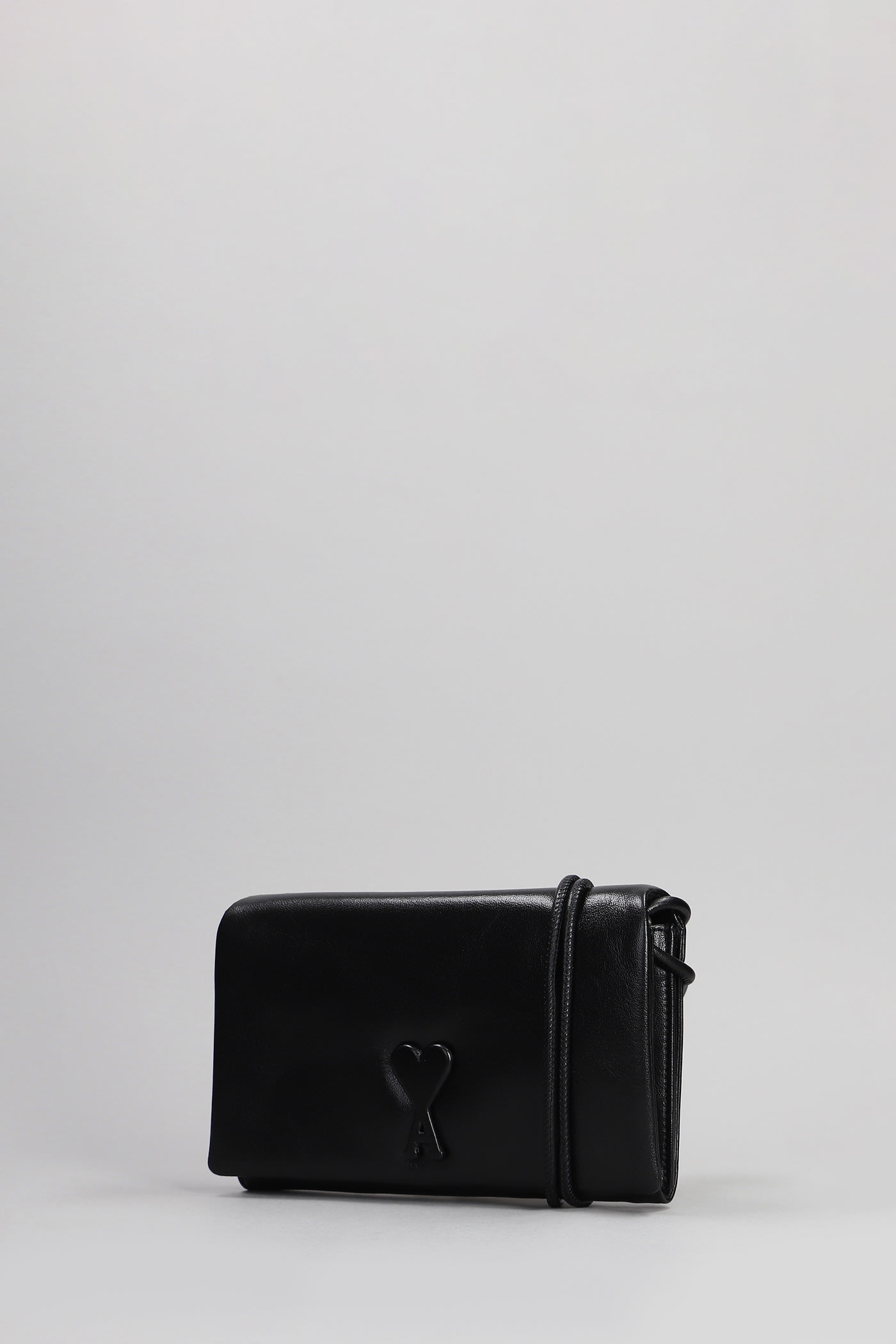 Shop Ami Alexandre Mattiussi Wallet In Black Leather