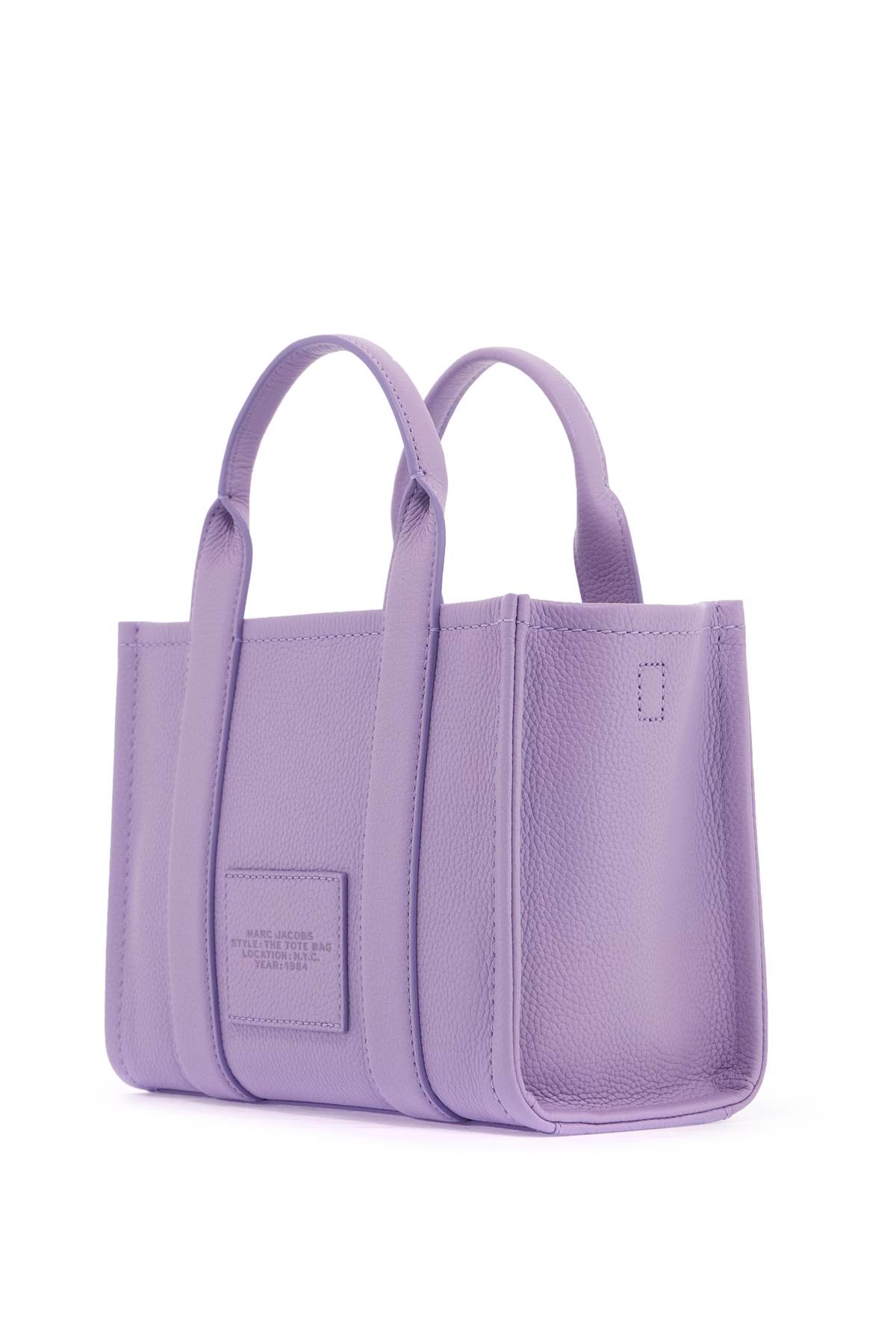 Shop Marc Jacobs The Leather Small Tote Bag In Wisteria (purple)