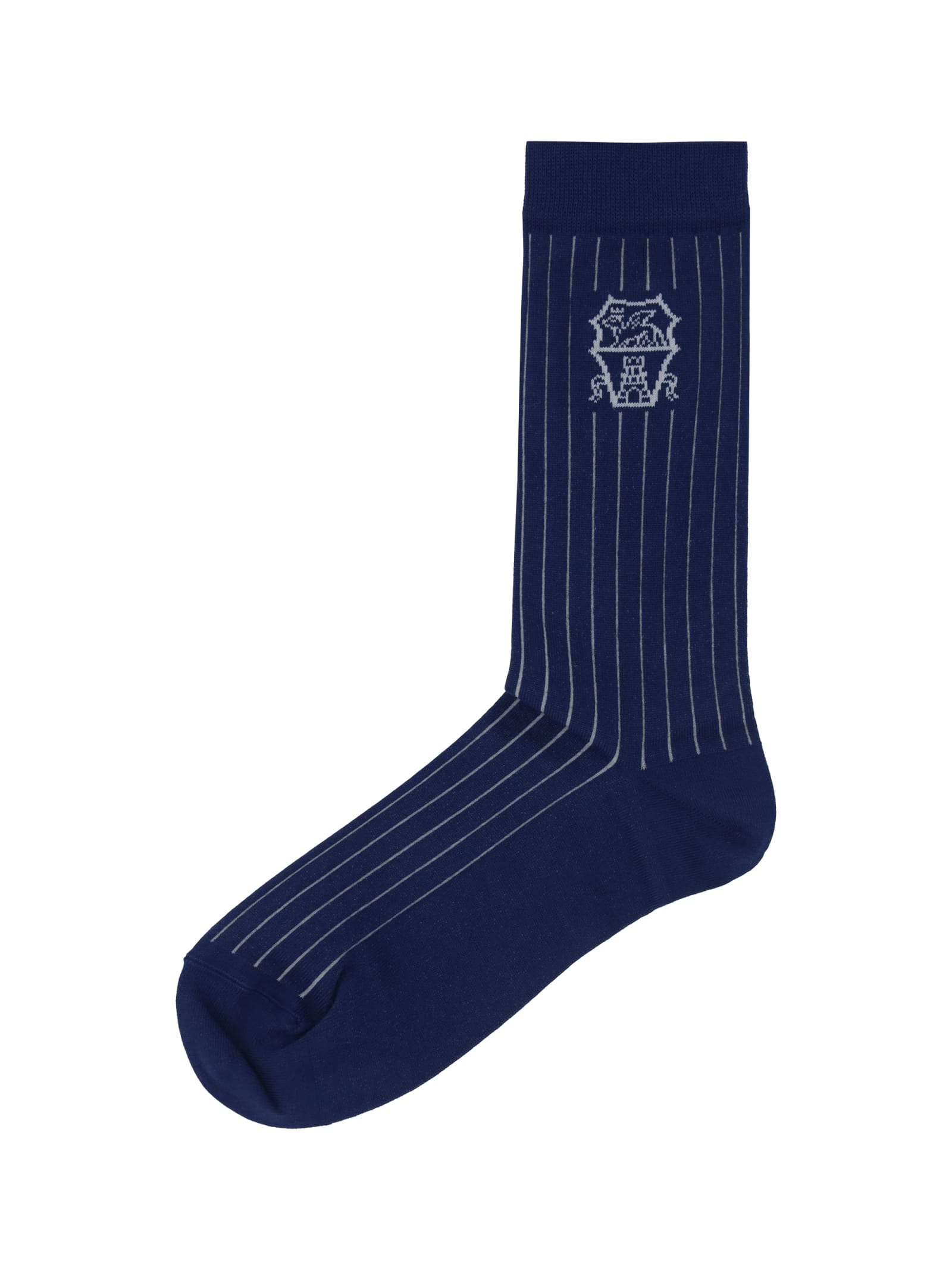 Shop Brunello Cucinelli Socks In Blu Prussia+grigio Chiaro