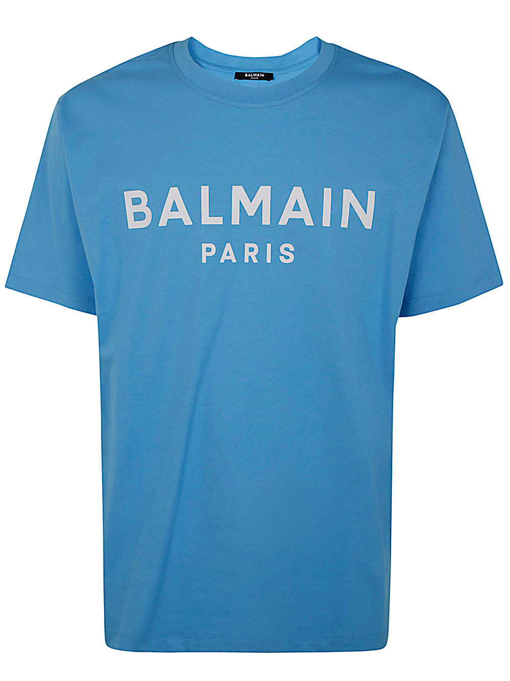 Shop Balmain Print T.shirt.straight Fit In Sme Sky Blue