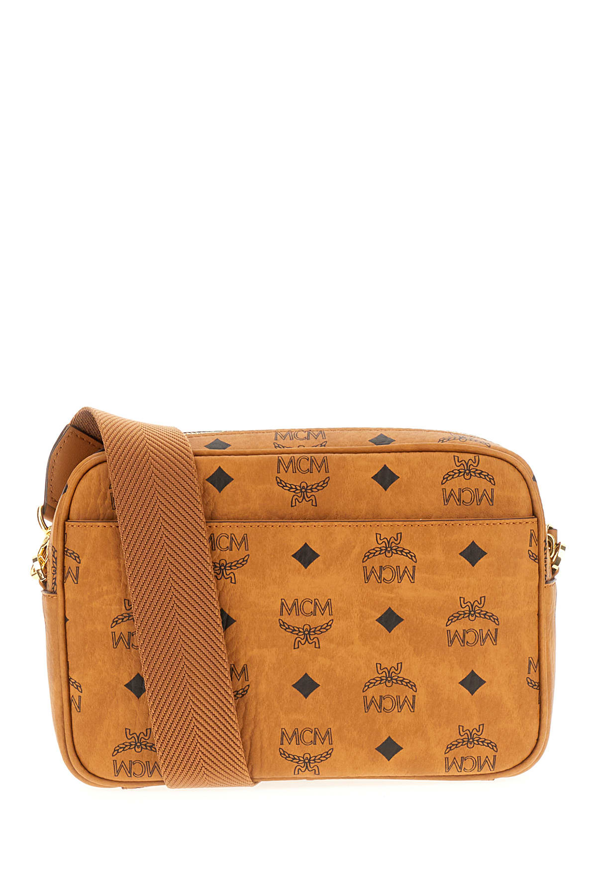 Shop Mcm Printed Canvas Crossbody Bag In Stampa