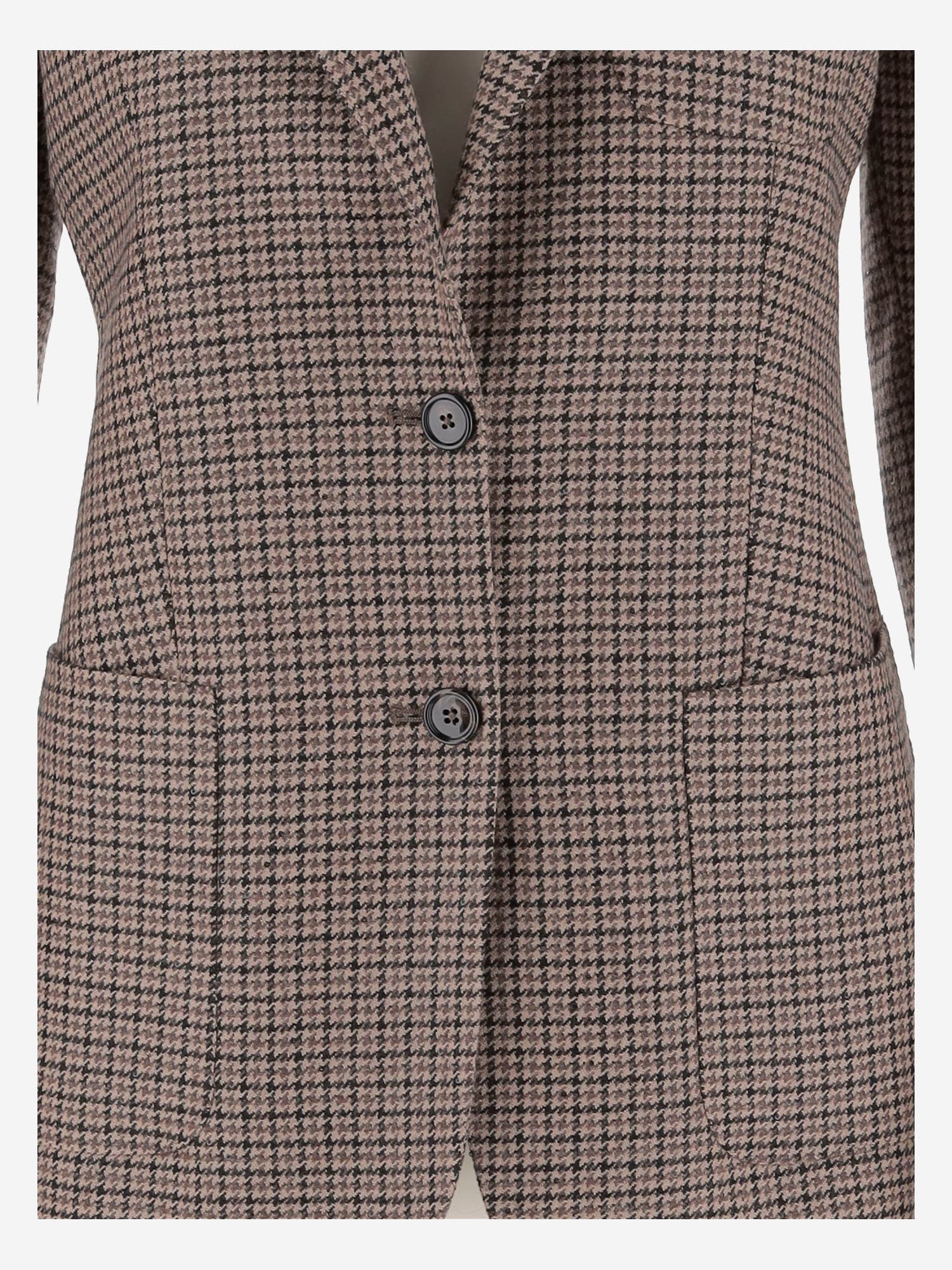 Tagliatore Virgin Wool Blend Jacket In Red