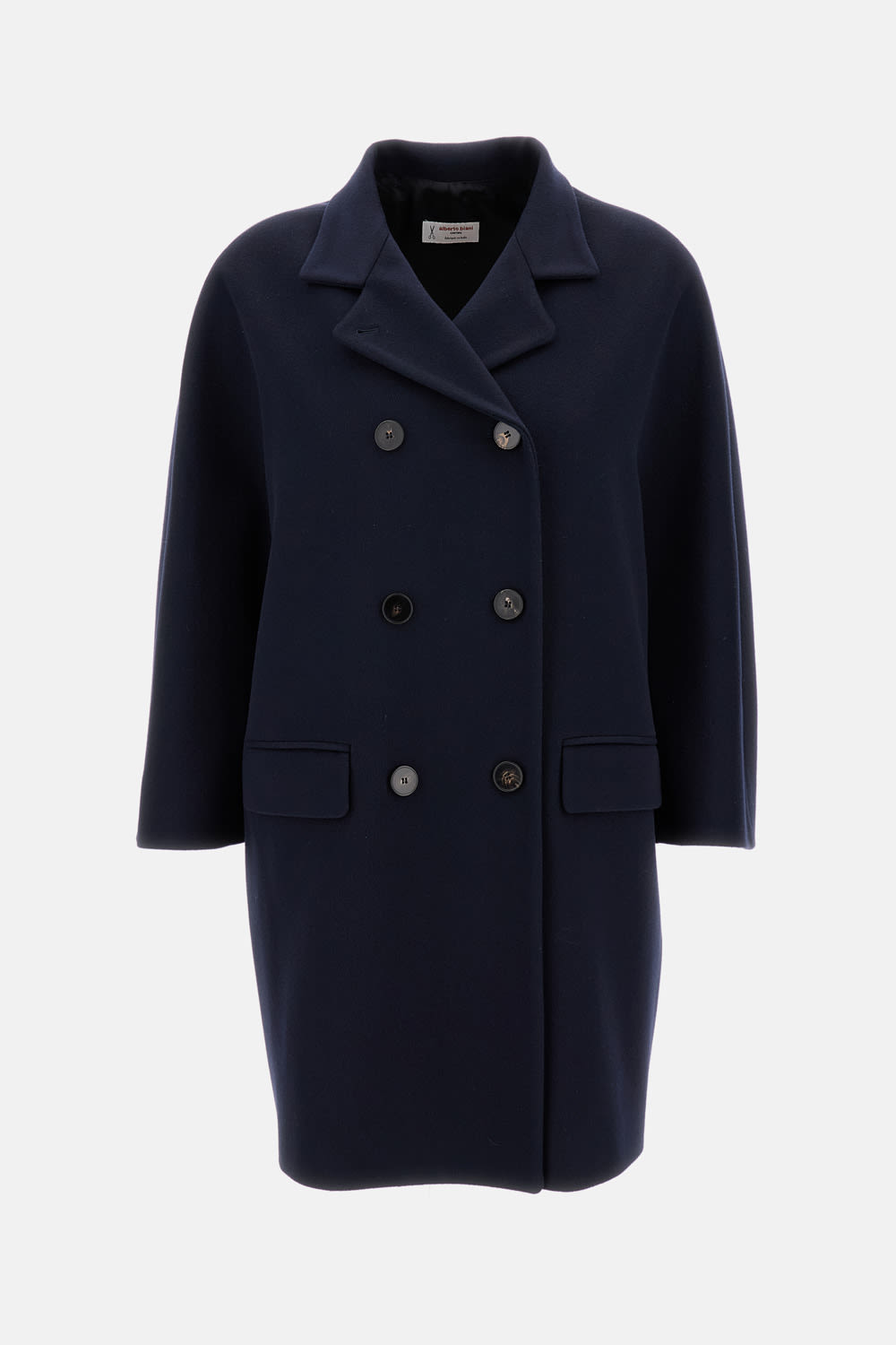 Alberto Biani Double-breasted Coat In Blue