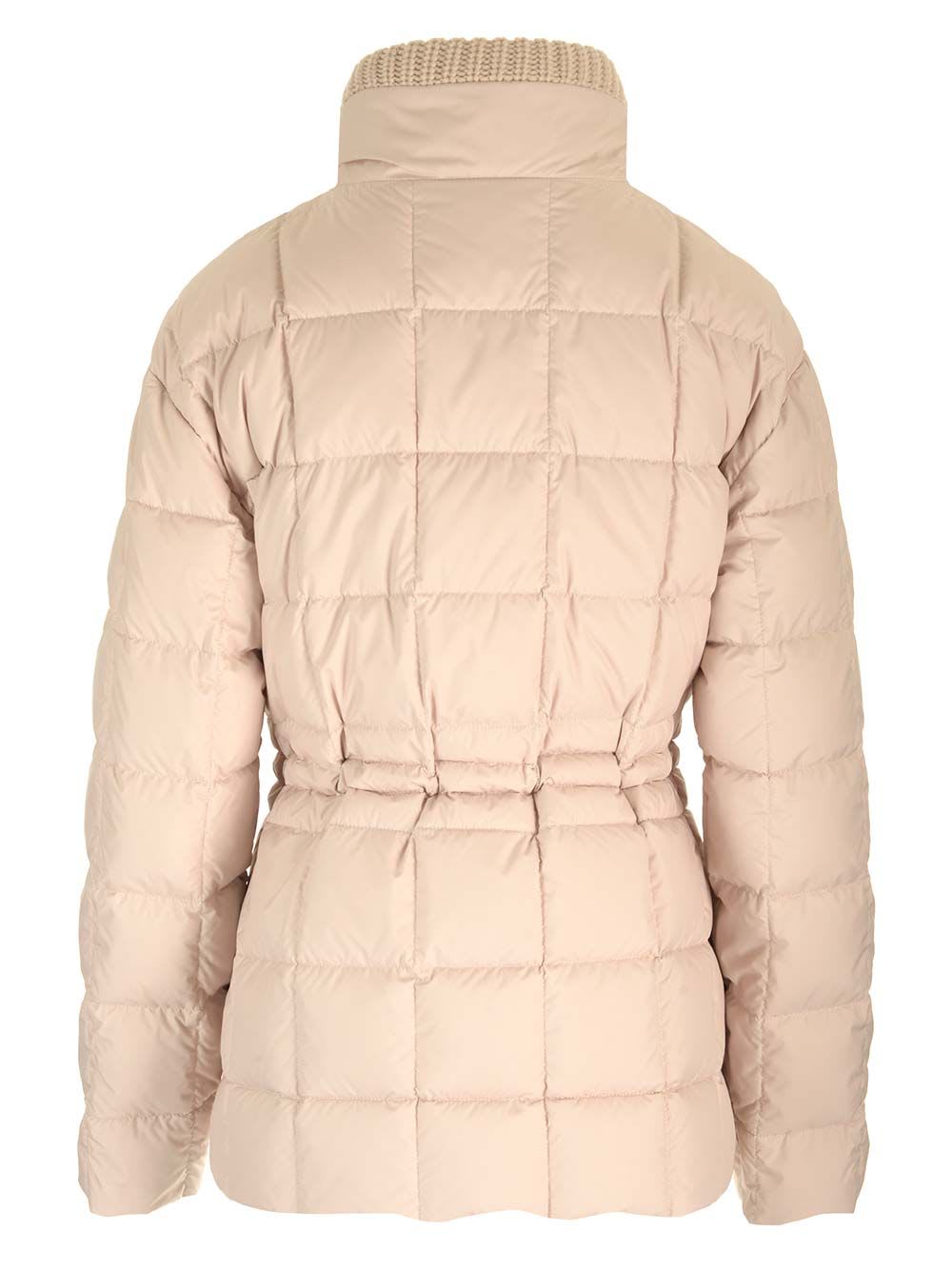 Shop Moncler Antigone Down Jacket In Beige