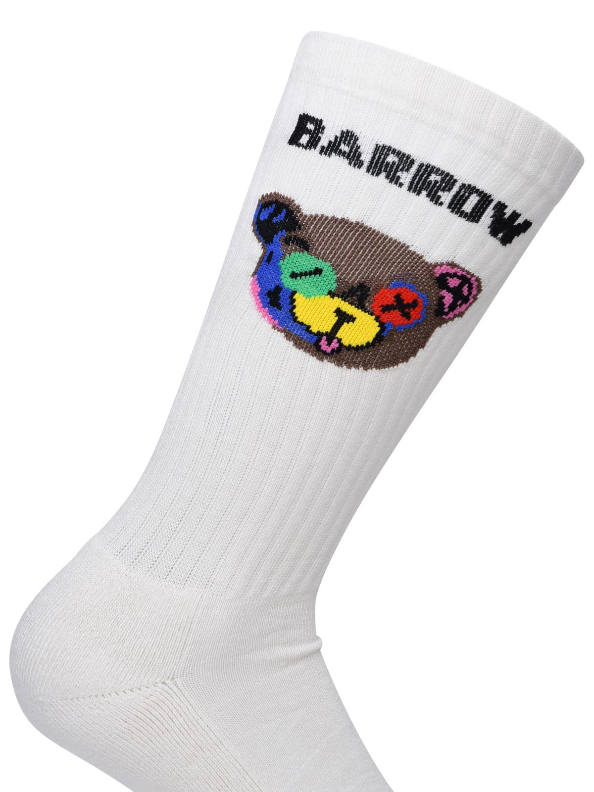 Shop Barrow Ivory Cotton Blend Socks In Turtledove