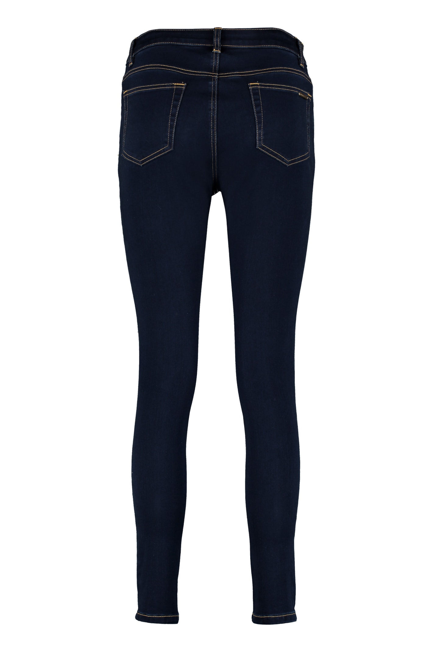 Shop Michael Kors 5-pocket Skinny Jeans In Twilight Wsh