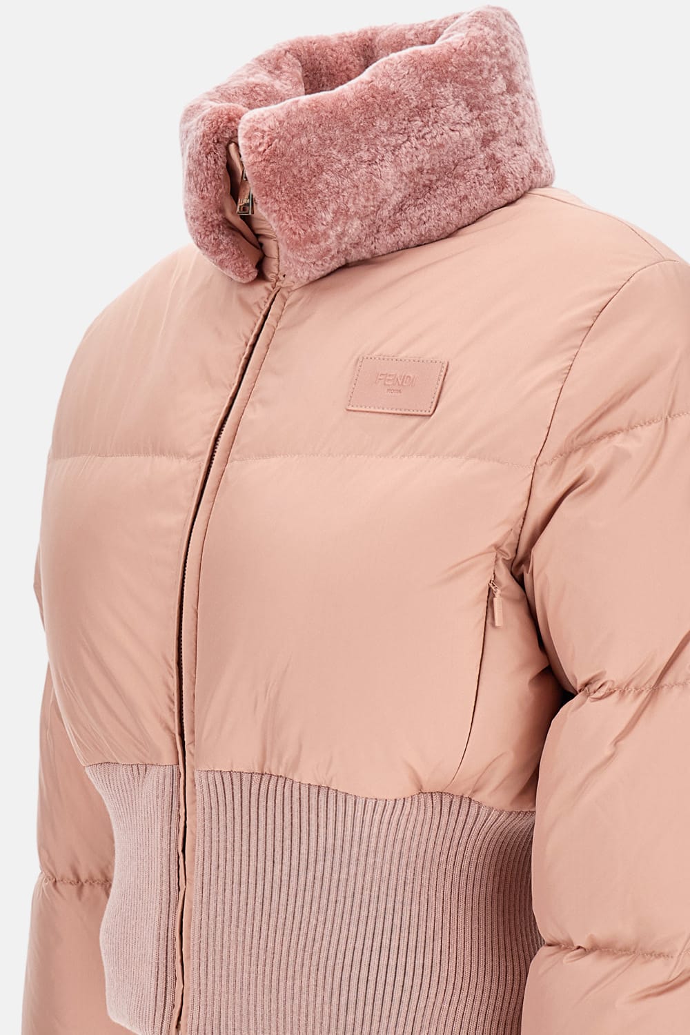 Fendi Pink Down Jacket In Pink