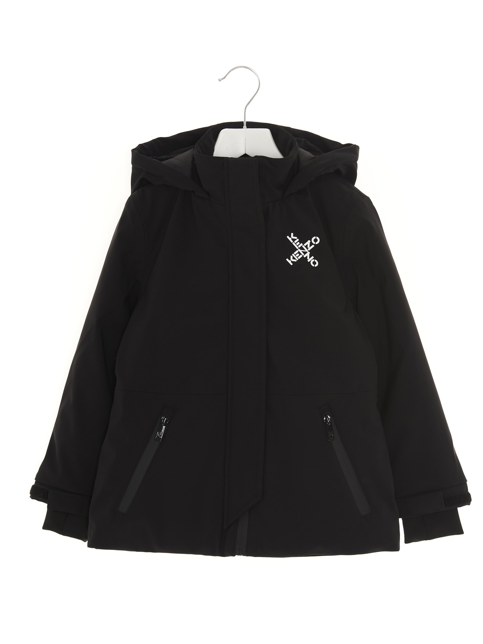 Photo of  Kenzo Kids Logo Hooded Jacket- shop Kenzo Kids jackets online sales