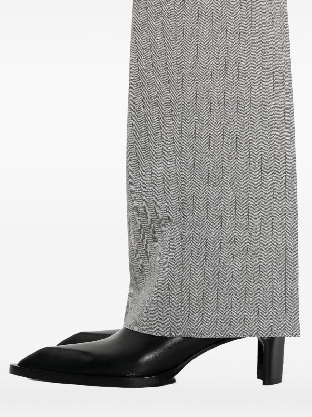 Twinset Twin-set Pinstripe Tailored Pants In Gray