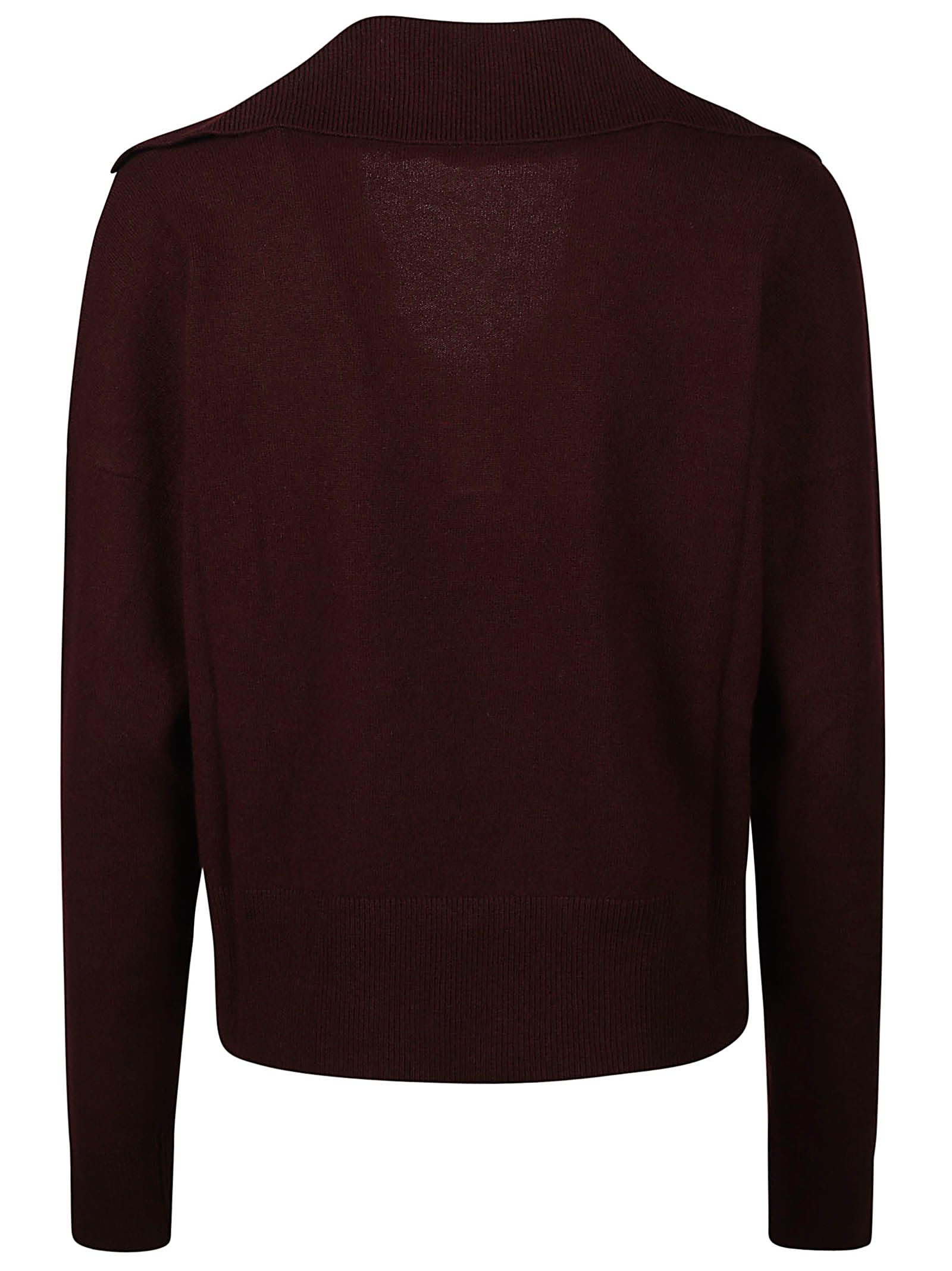 Shop Federica Tosi Collared Sweater In Vinaccia