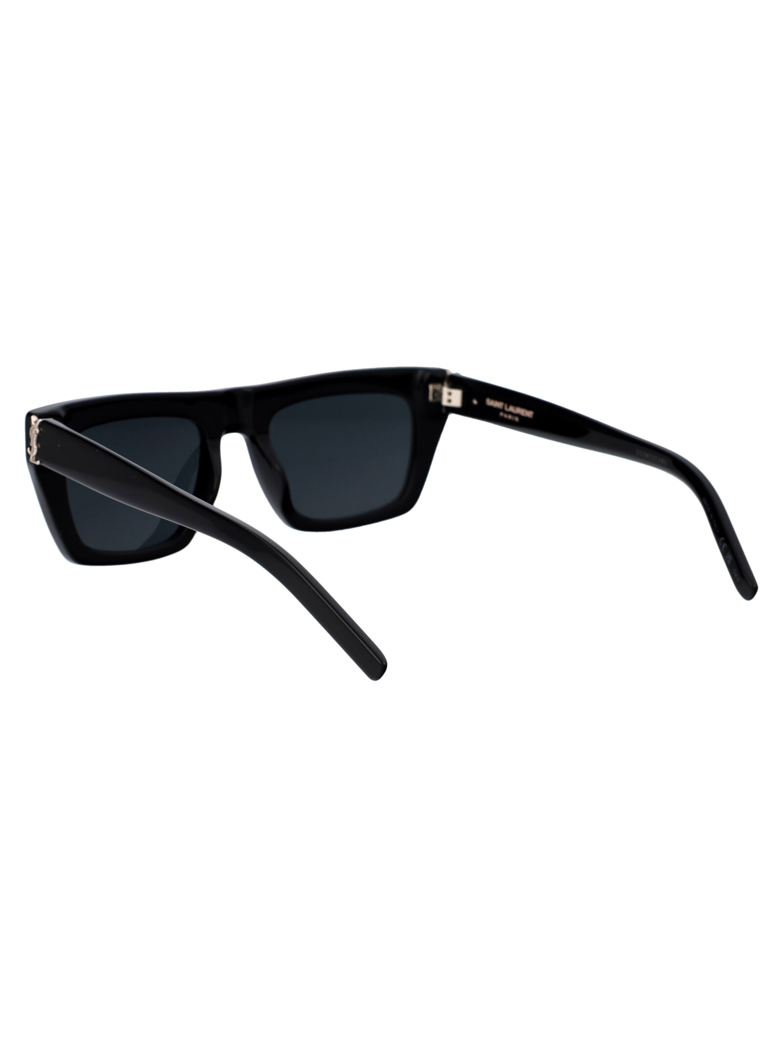 Shop Saint Laurent Sl M131 Sunglasses In 001 Black Black Black