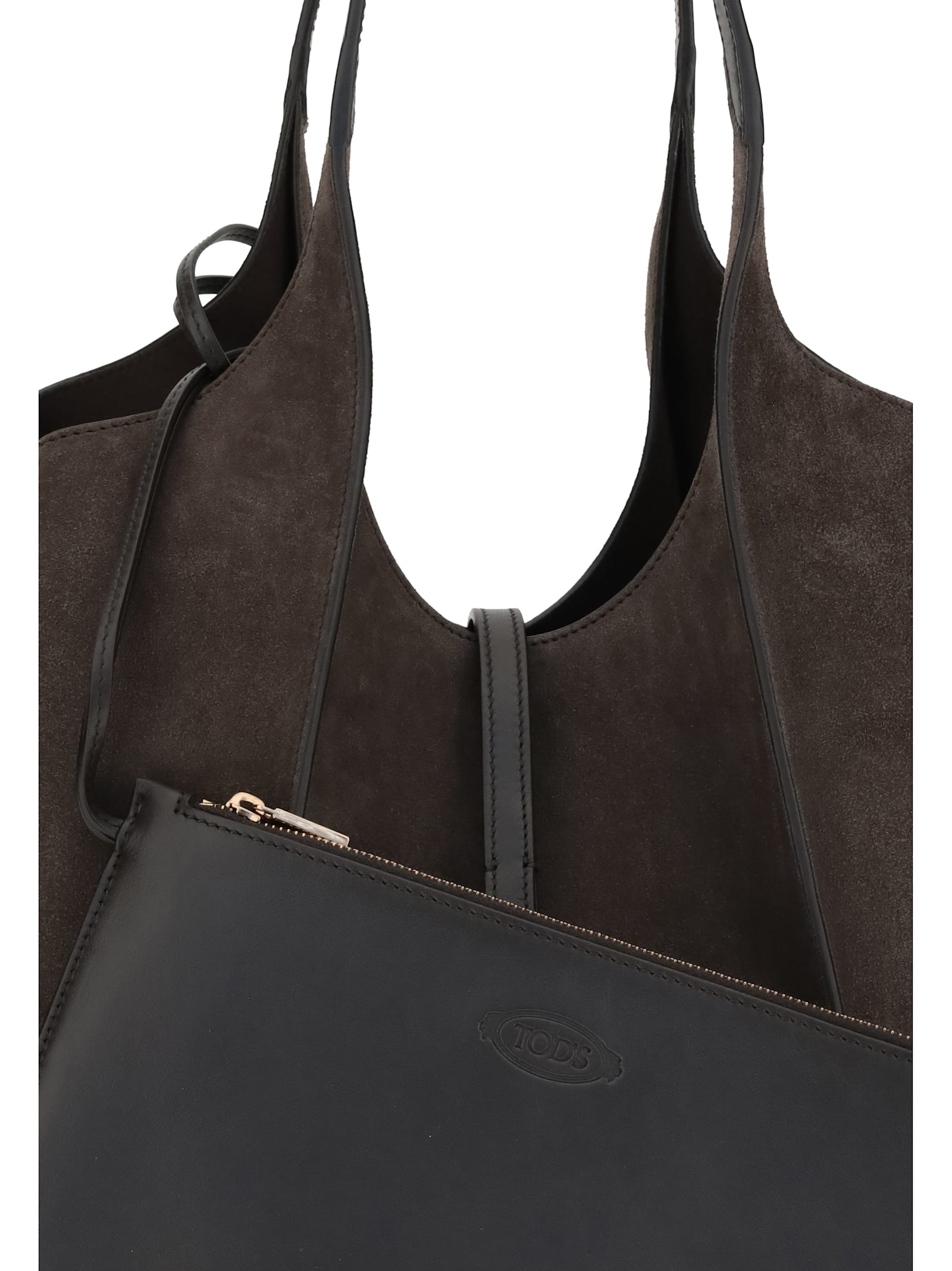 Tod's T Timeless Shopping Bag In Suede Medium