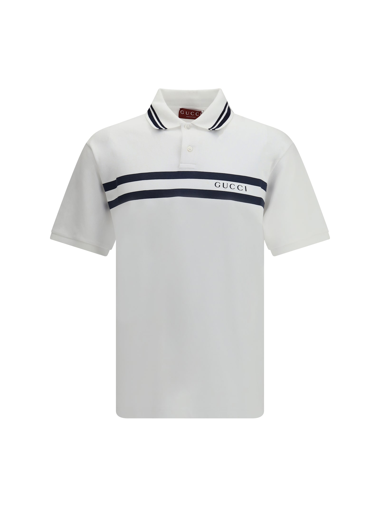 Gucci Ss Polo Stretch Cotton Piquet In White