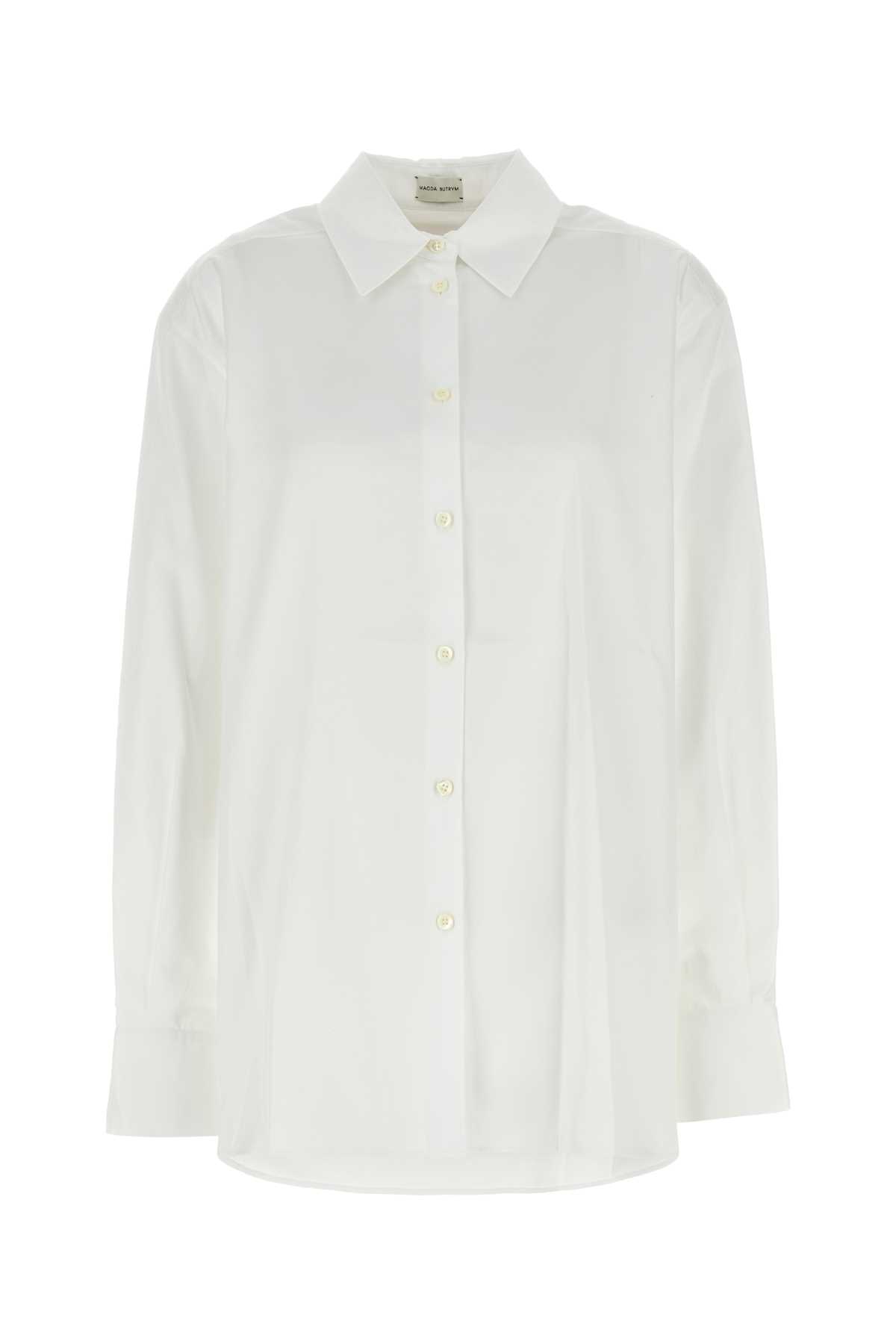 MAGDA BUTRYM WHITE POPLIN OVERSIZE SHIRT 