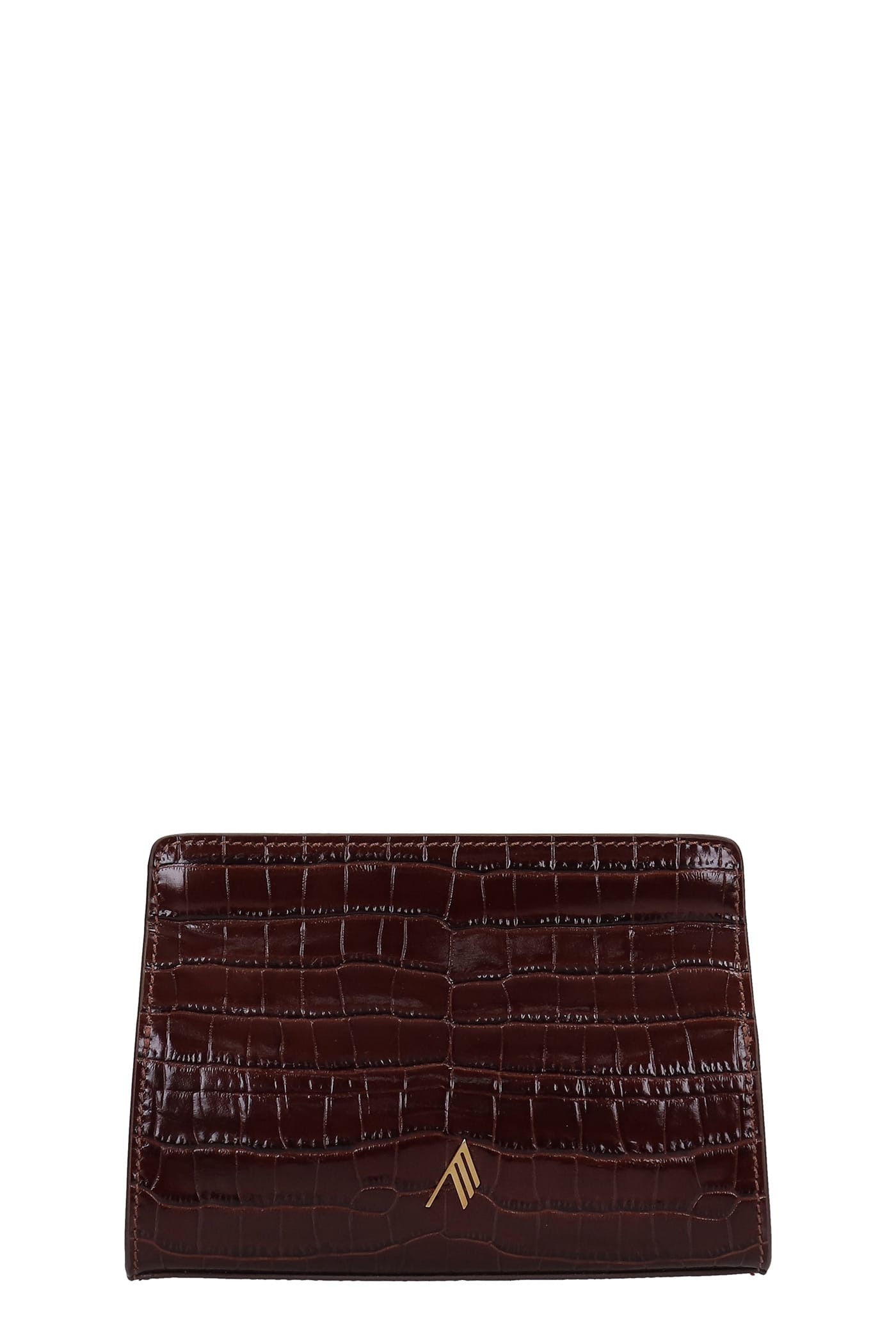 The Attico Clutch In Brown Leather