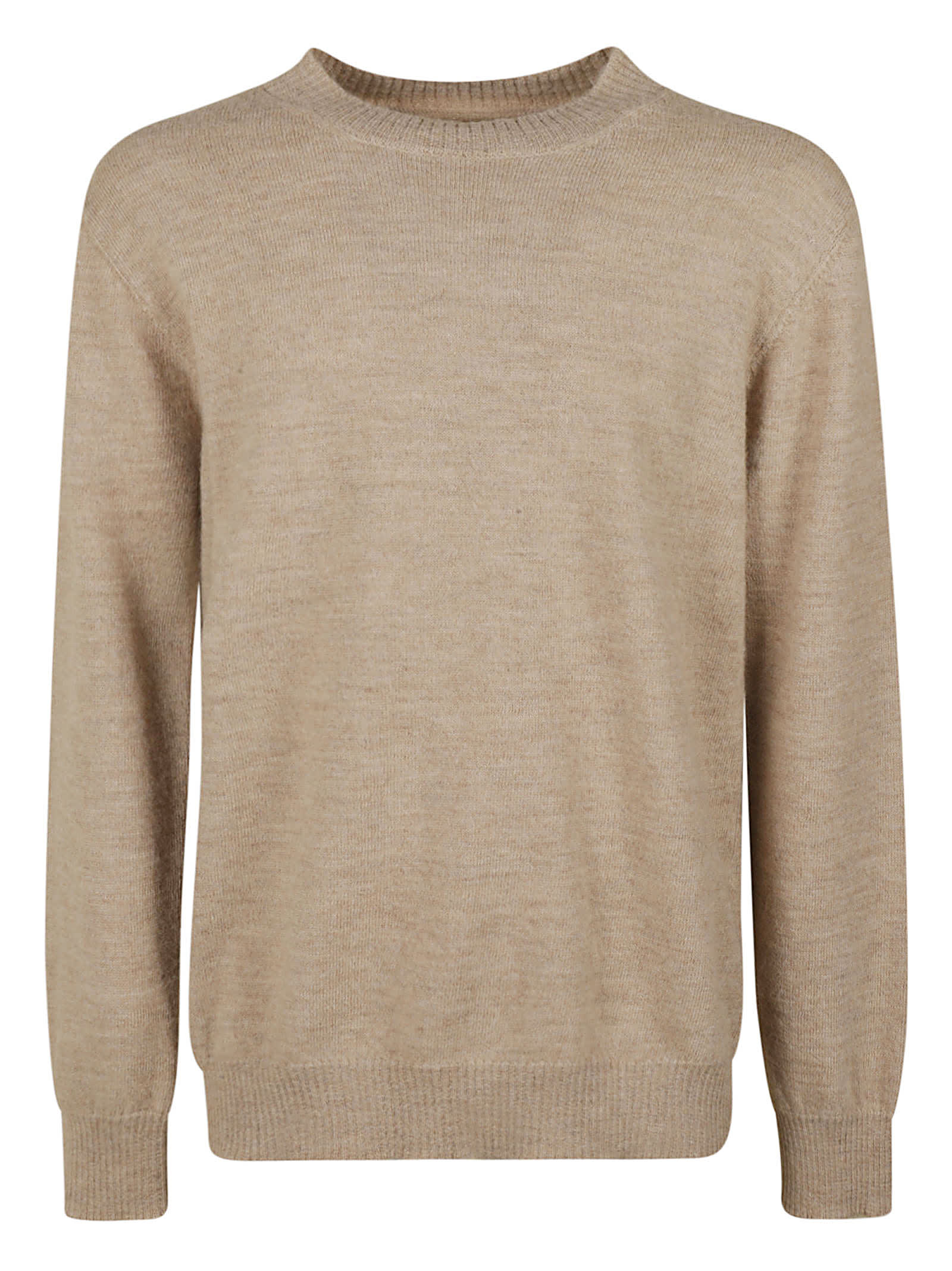 Maison Margiela Rear Logo Rib Trim Plain Sweater