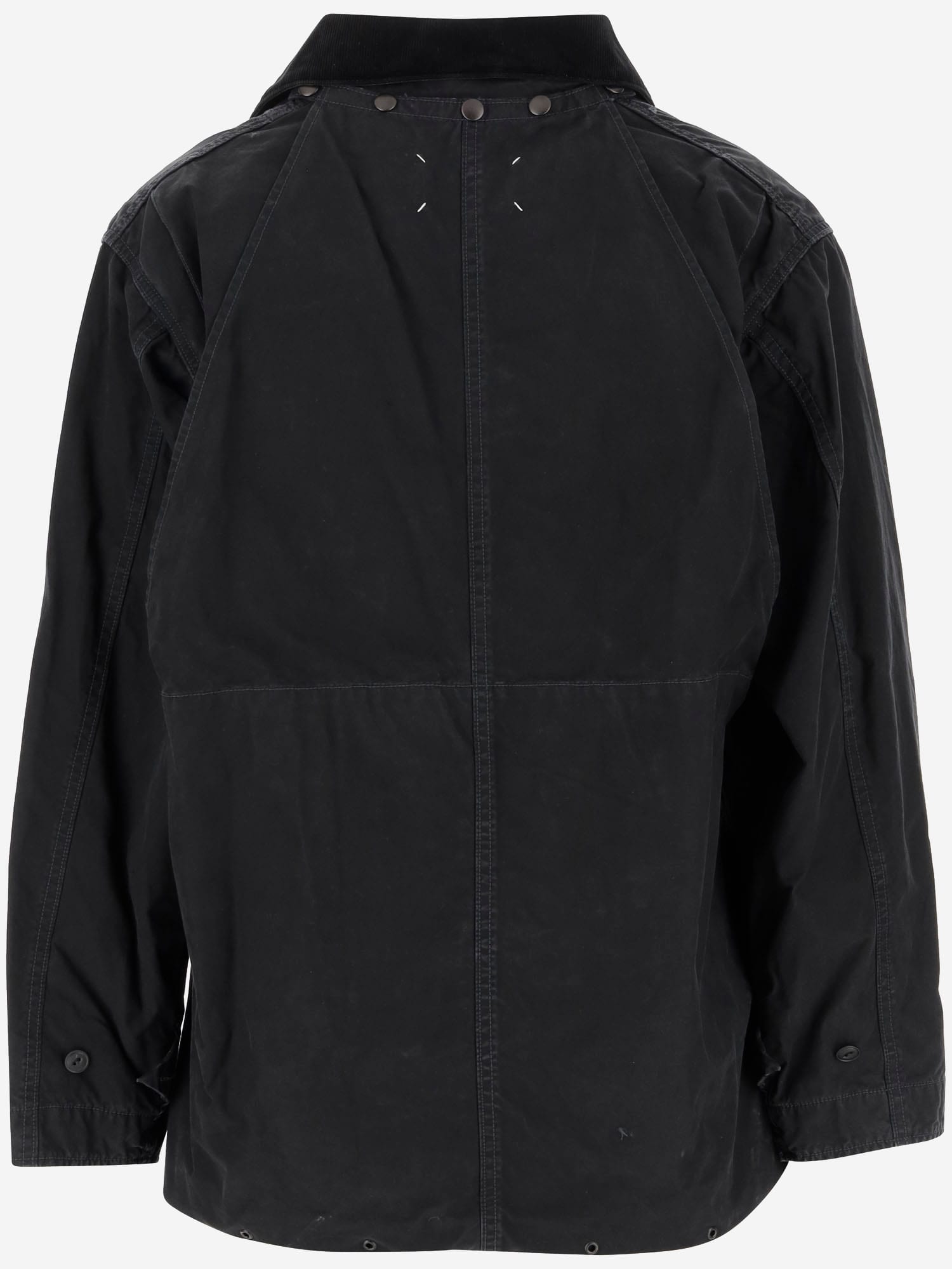 Shop Maison Margiela Cotton Cargo Jacket In Black