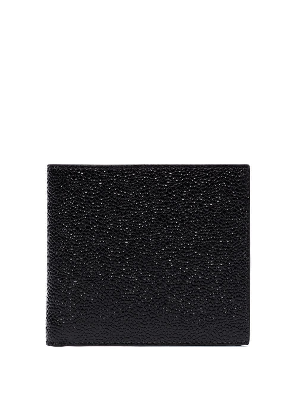Thom Browne Black Calf Leather Bos Taurus Wallet In Brown