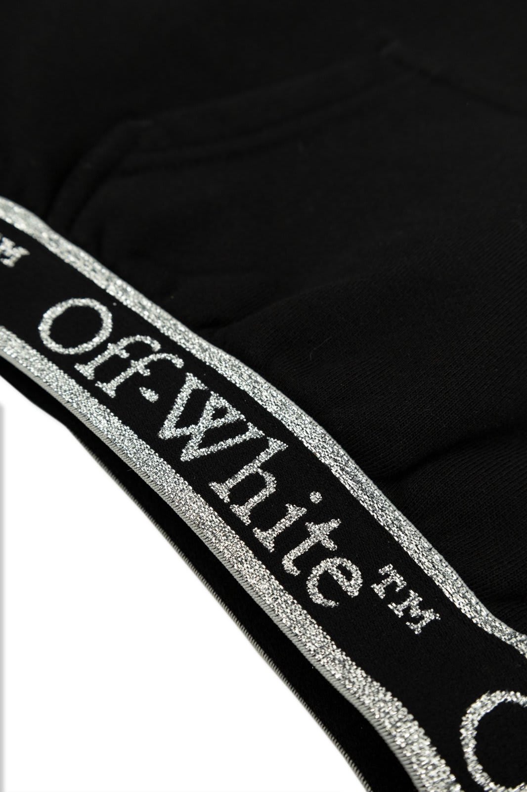 OFF-WHITE BOOKISH LOGOBAND CROPPED HOODIE 