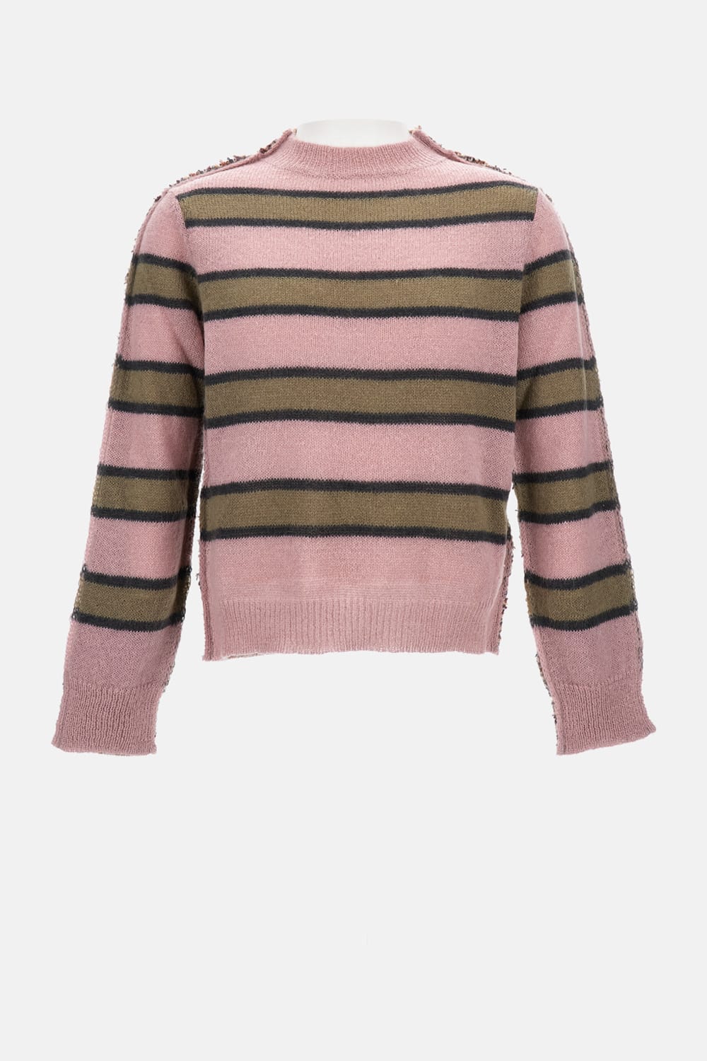 Marni Pink Mohair Blend Sweater In Multi