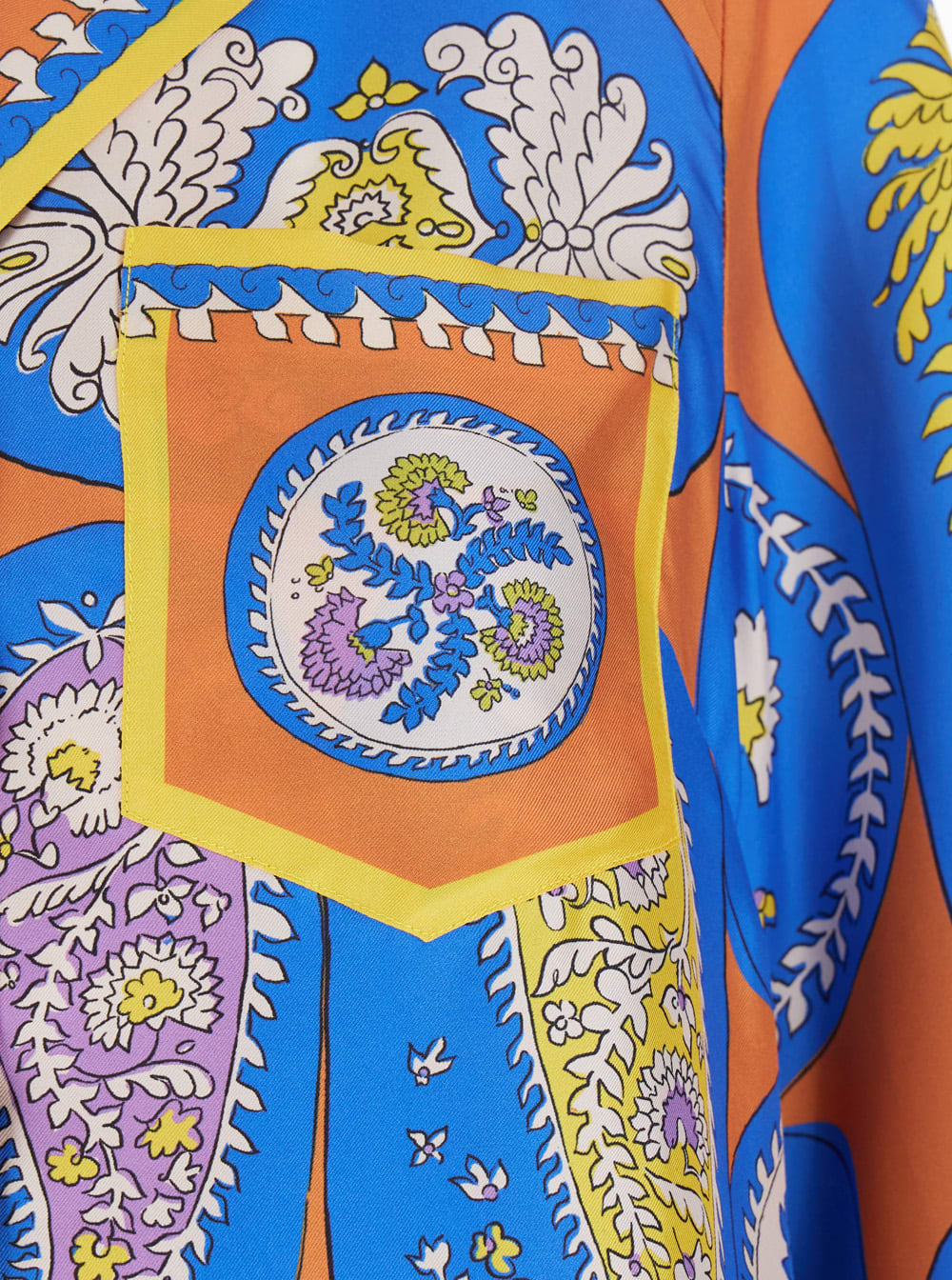 Alemais 'luis' Multicolor Shirt With All-over Printed Motif In Silk Woman In Multicolor