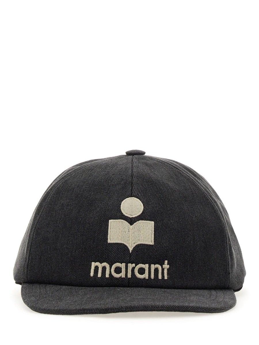Shop Isabel Marant Logo Embroidered Curved-peak Baseball Cap In Green