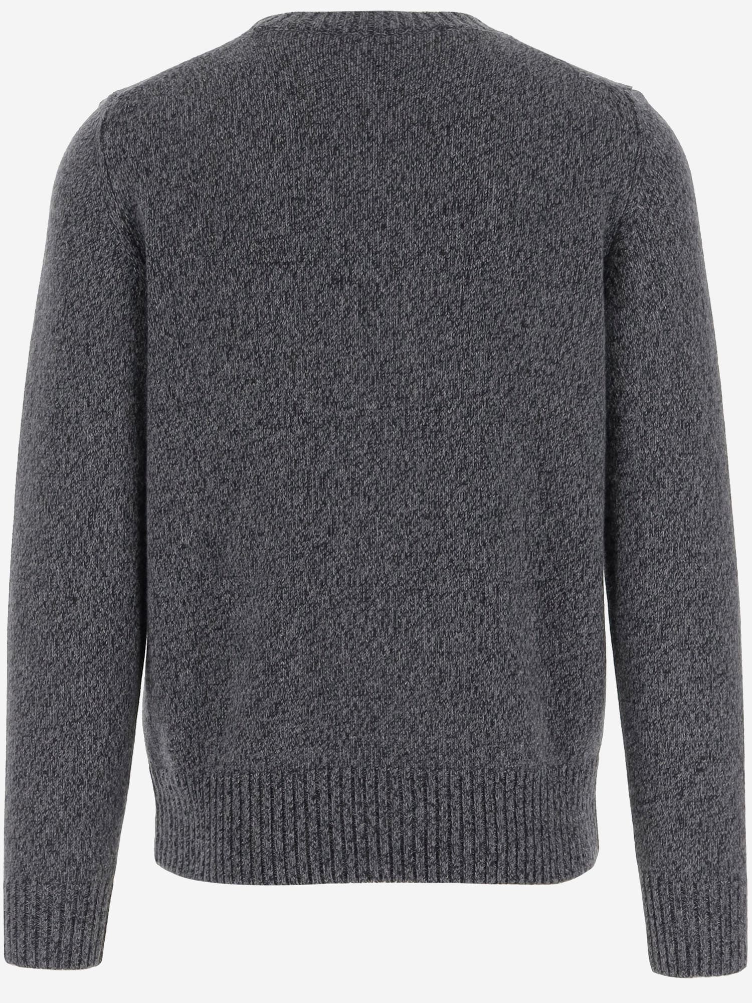 Oliver Lattughi Crew-neck Cashmere Sweater In Gray