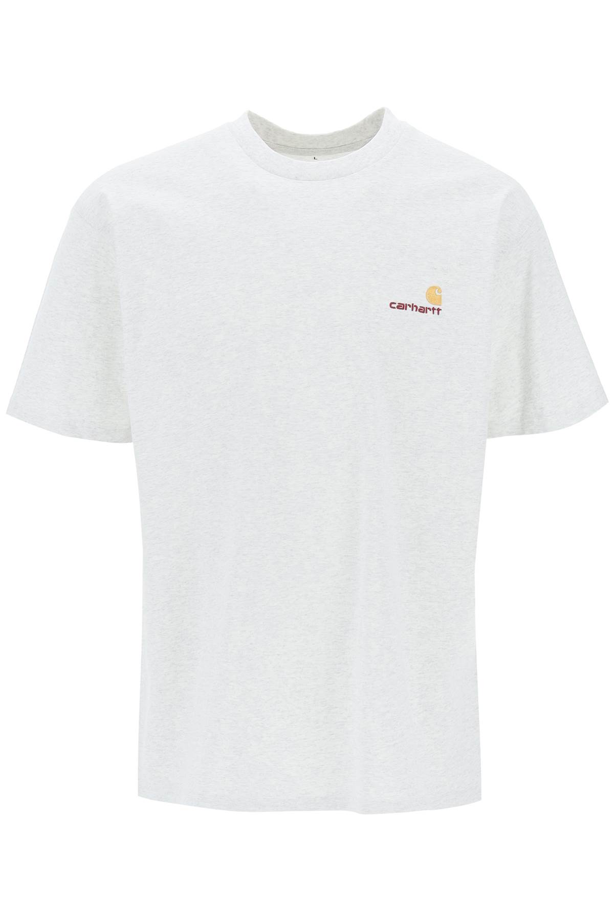 Shop Carhartt American Script T-shirt In Ash Heather (grey)