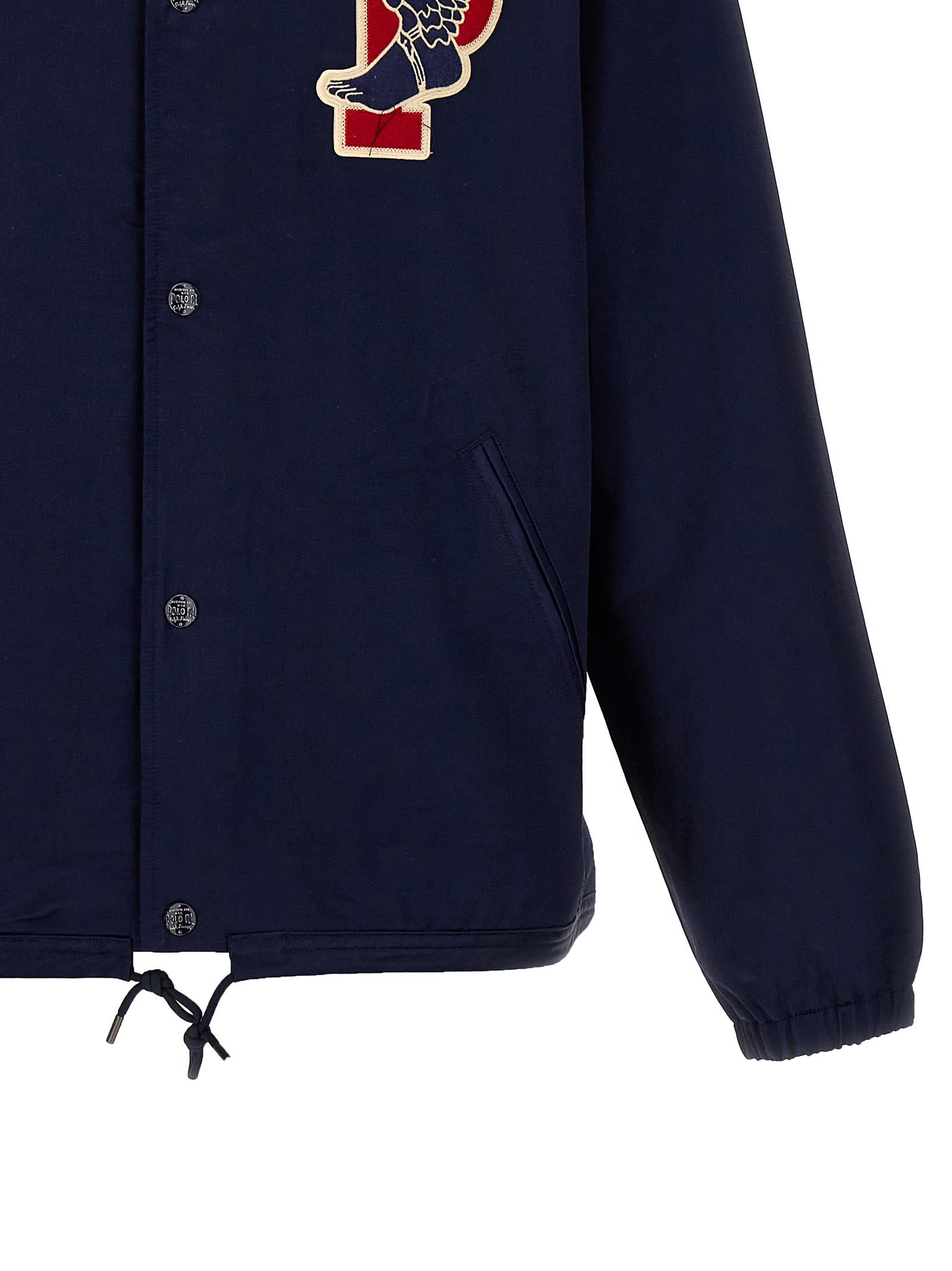 Shop Polo Ralph Lauren Coach Jacket In Blue