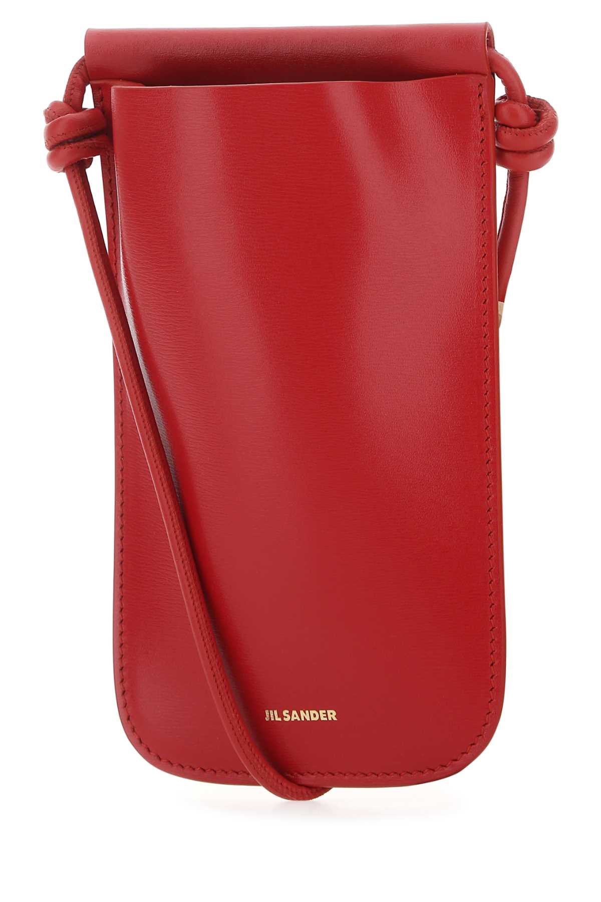 Shop Jil Sander Red Leather Phone Case In 628