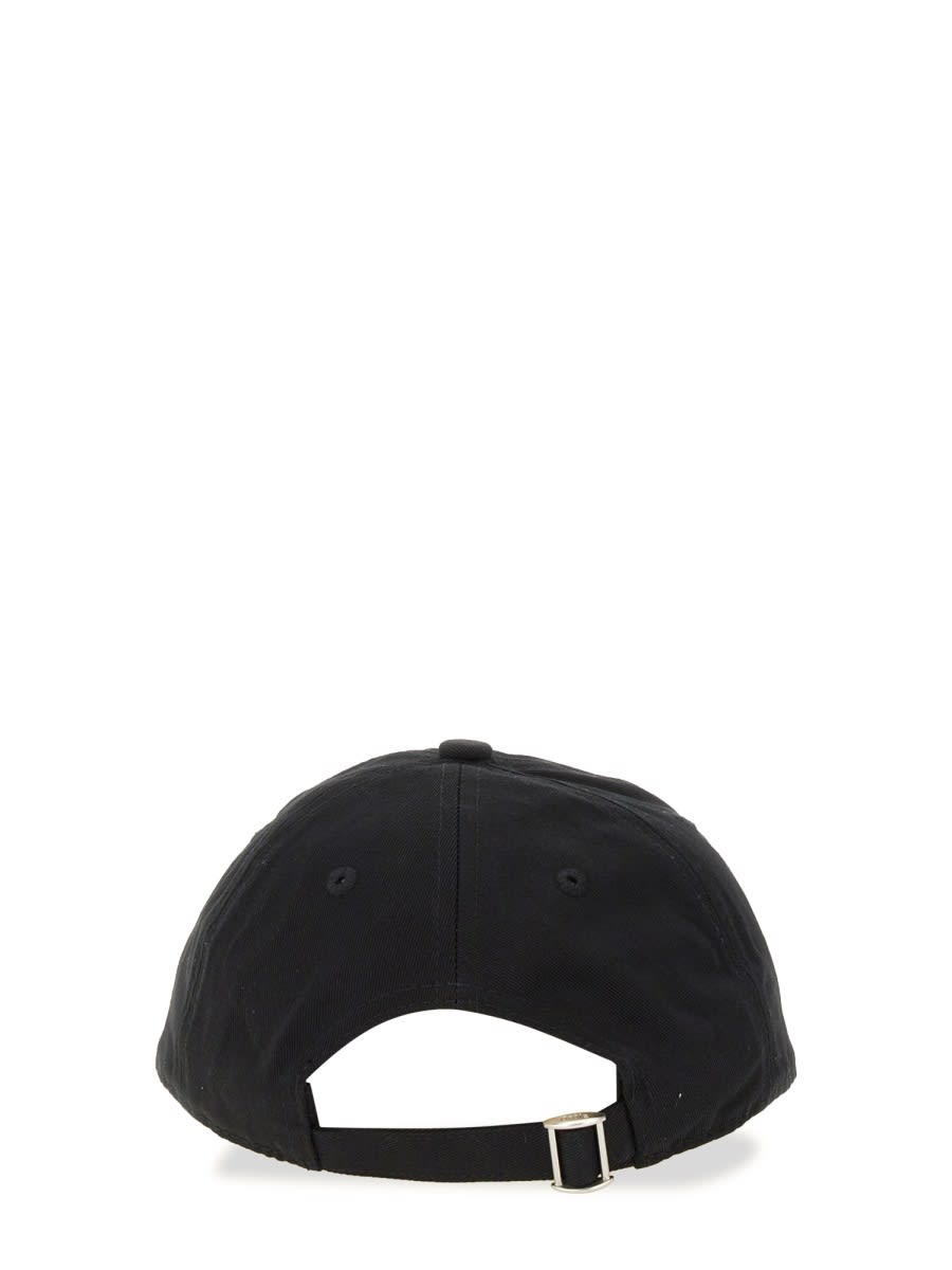 Drôle De Monsieur La Casquette Slogan Black Baseball Cap With Embroidery In Cotton Man In Black