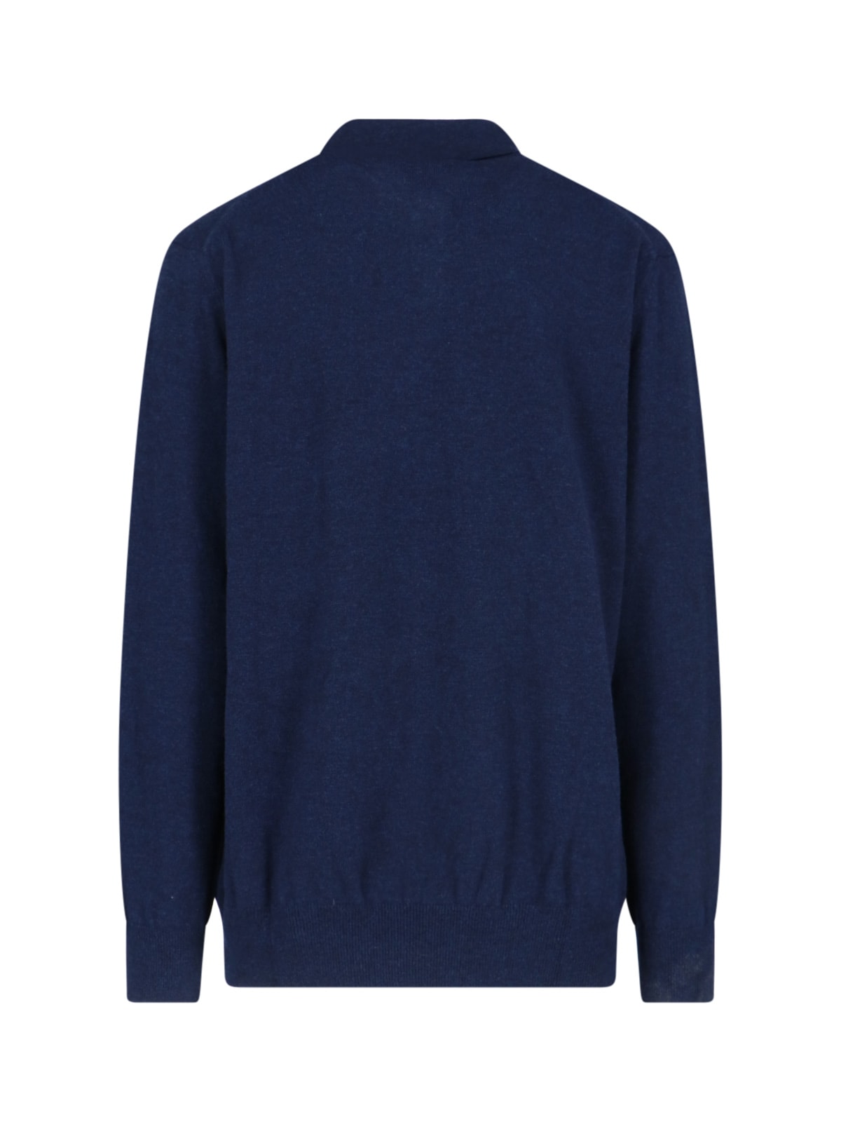 Shop Comme Des Garçons Knitted Polo Shirt In Blue