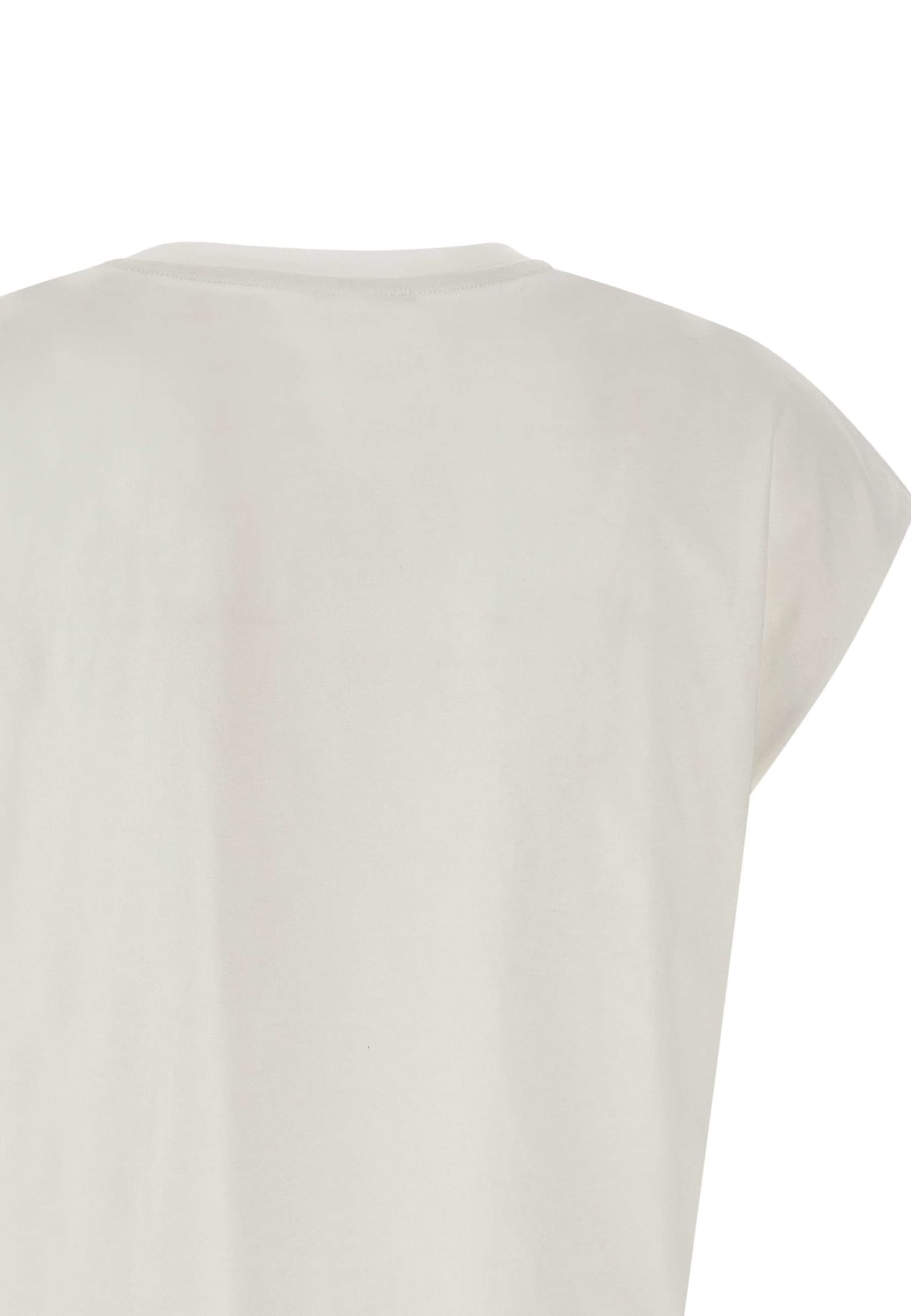 Shop Liu •jo Moda Stretch Cotton Jersey T-shirt In White