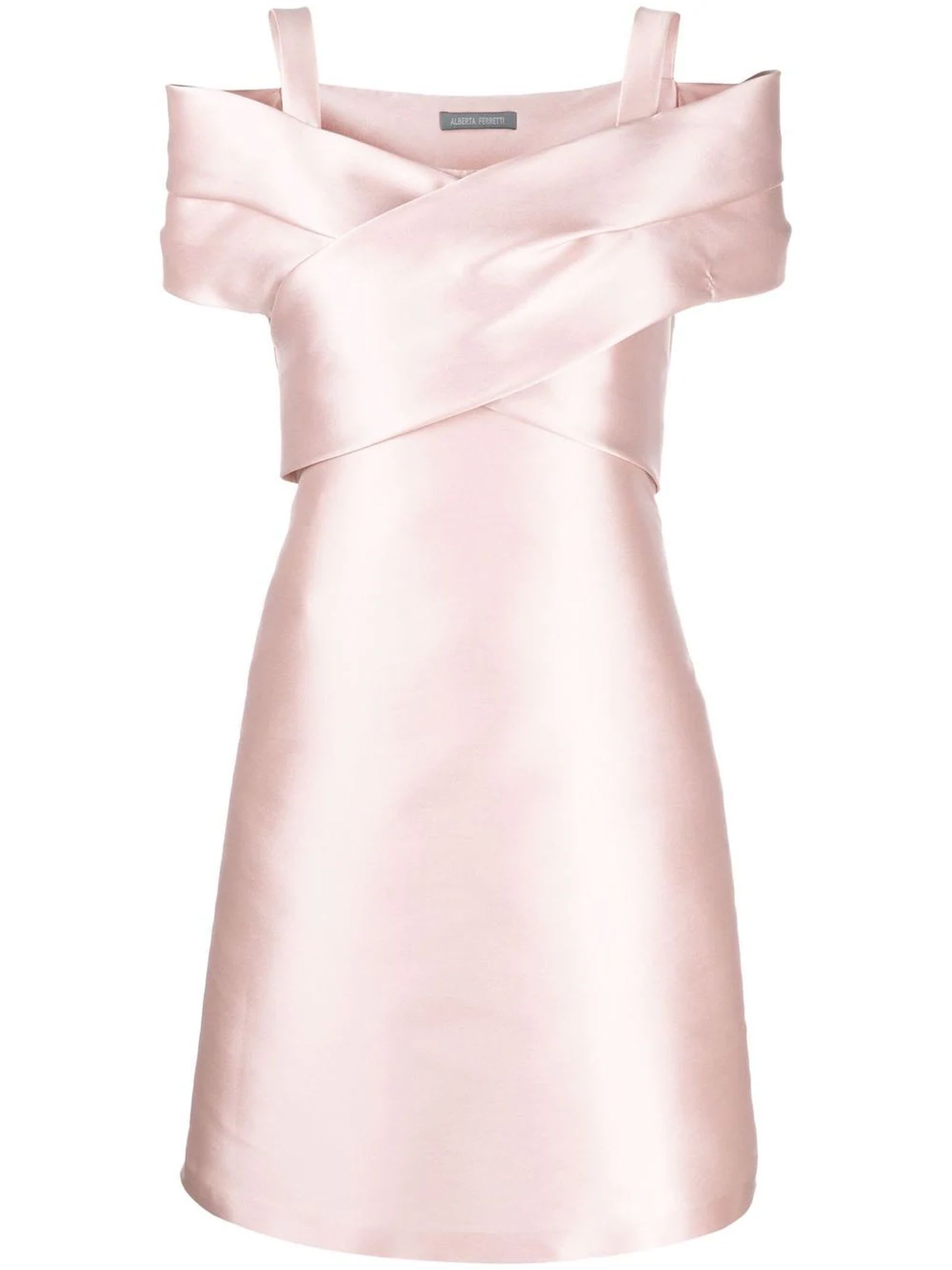 Alberta Ferretti Pink Silk-blend Dress