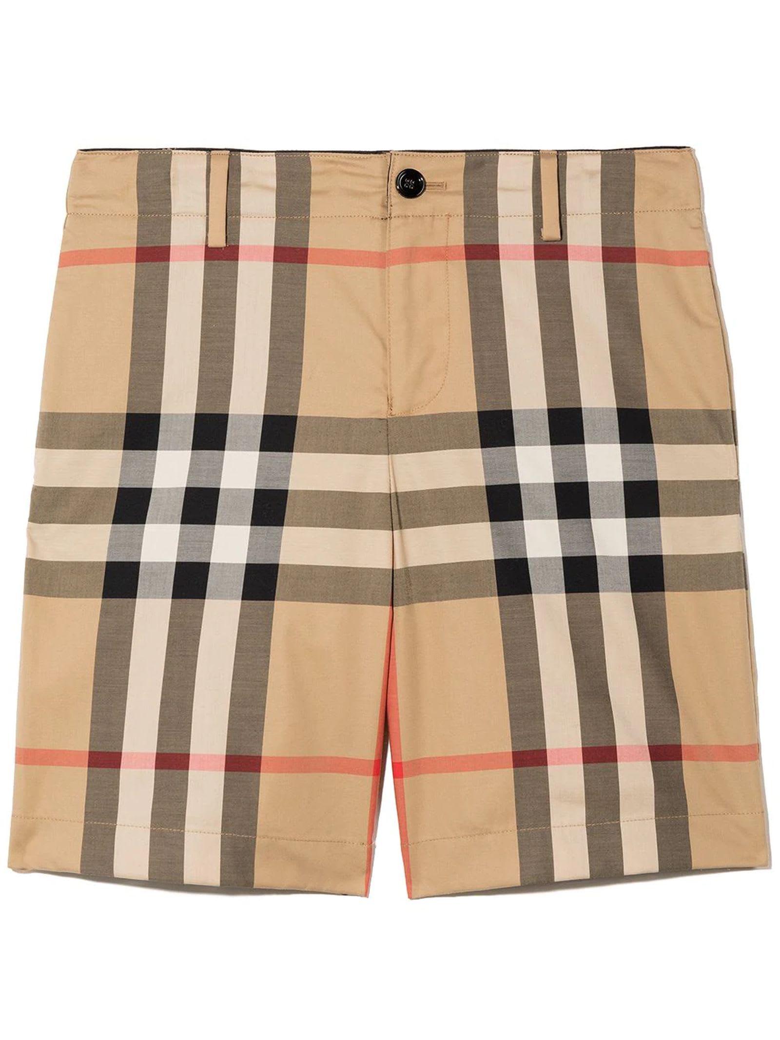 Burberry Beige Stretch-cotton Shorts