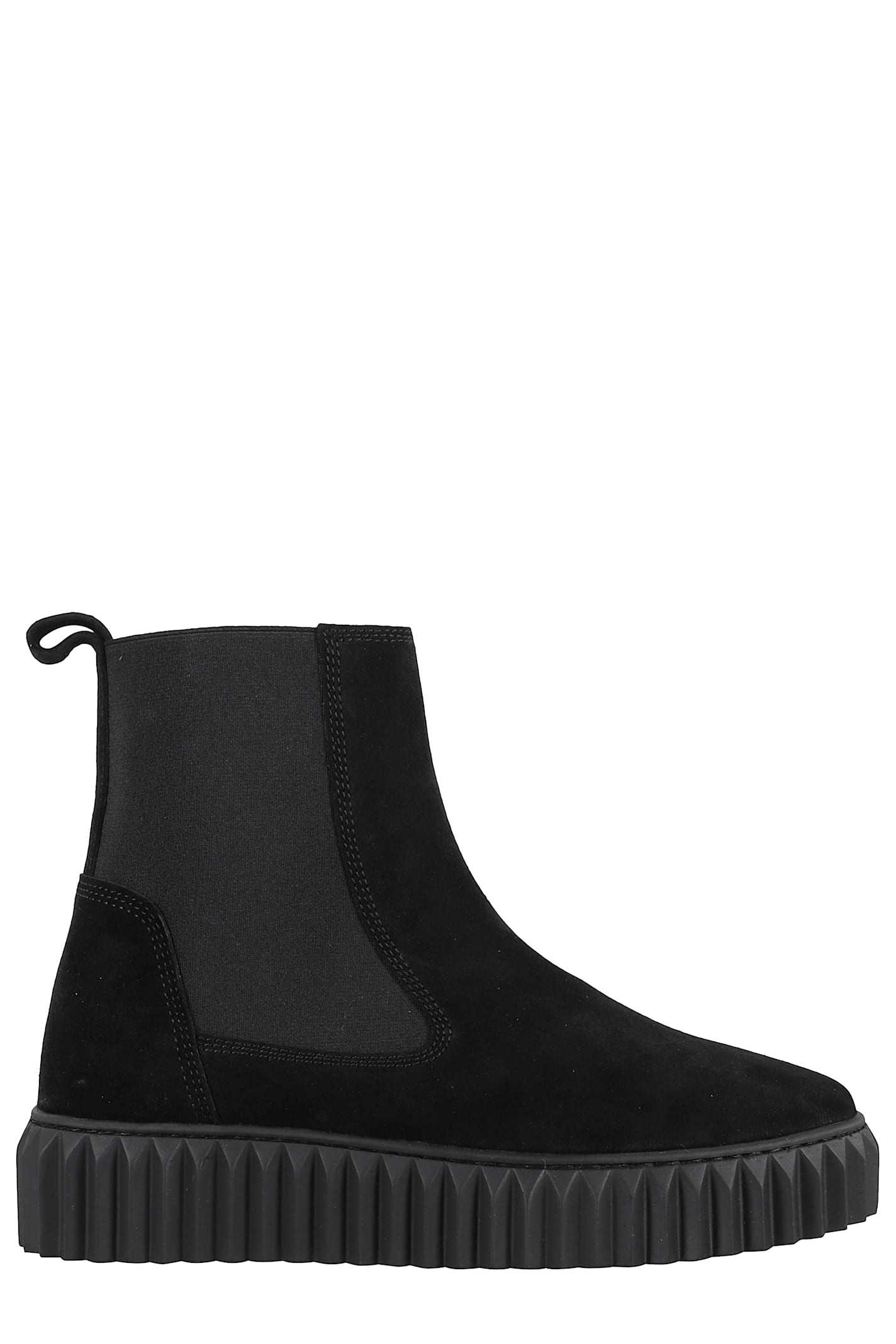 Voile Blanche Smooth Suede Ankle Boot In Black