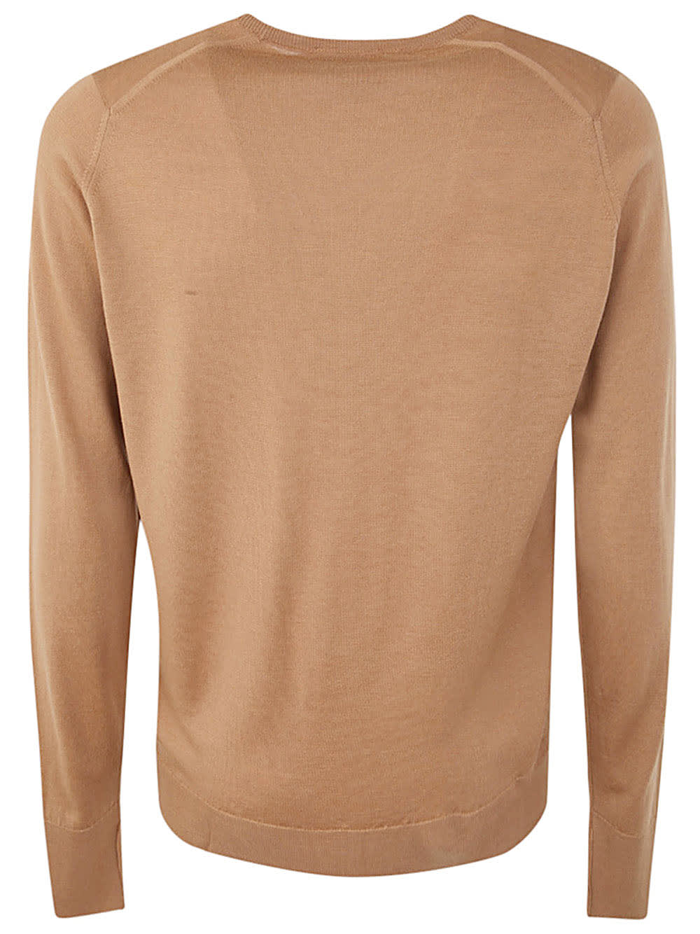 Shop John Smedley Marcus Long Sleeves Crew Neck Pullover In Nutmeg