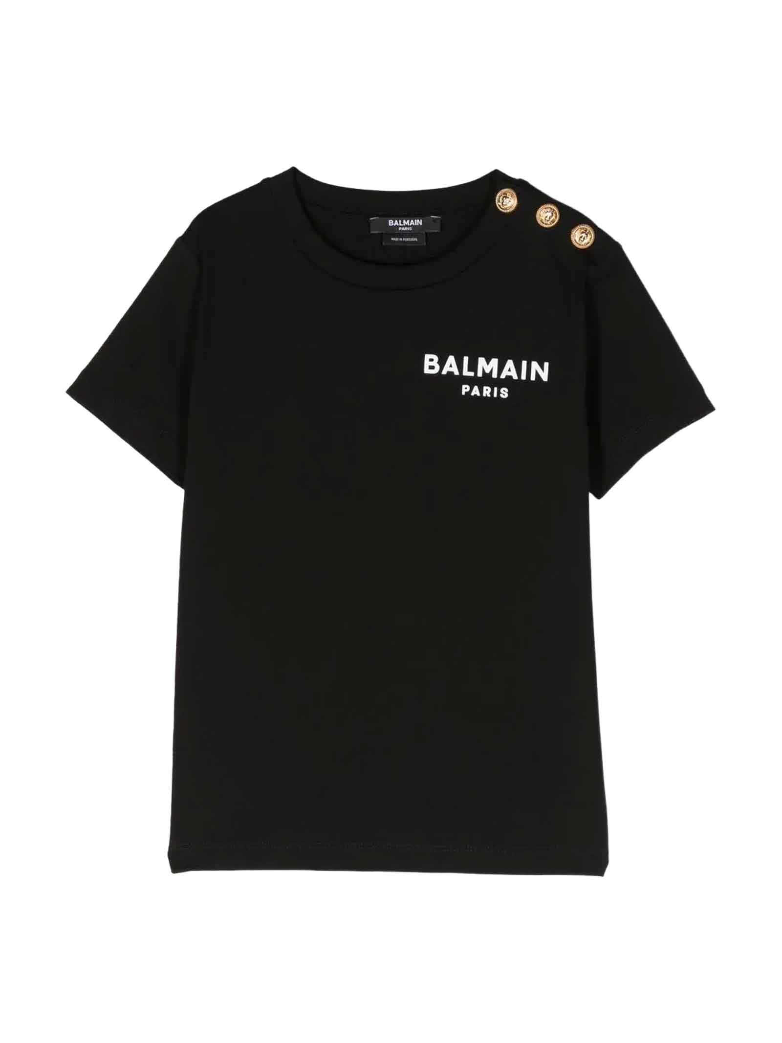 BALMAIN BLACK T-SHIRT UNISEX