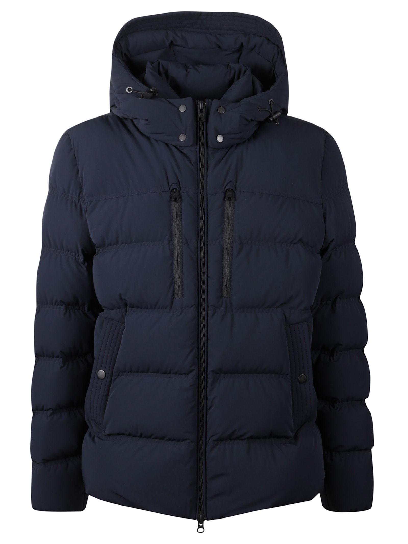Woolrich Logo Down Jacket In Blue